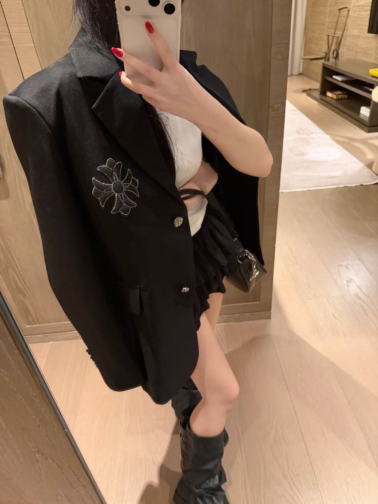 Chr0me Heartsダイヤモンドをあしらったスーツジャケット【50％割引+送料無料】