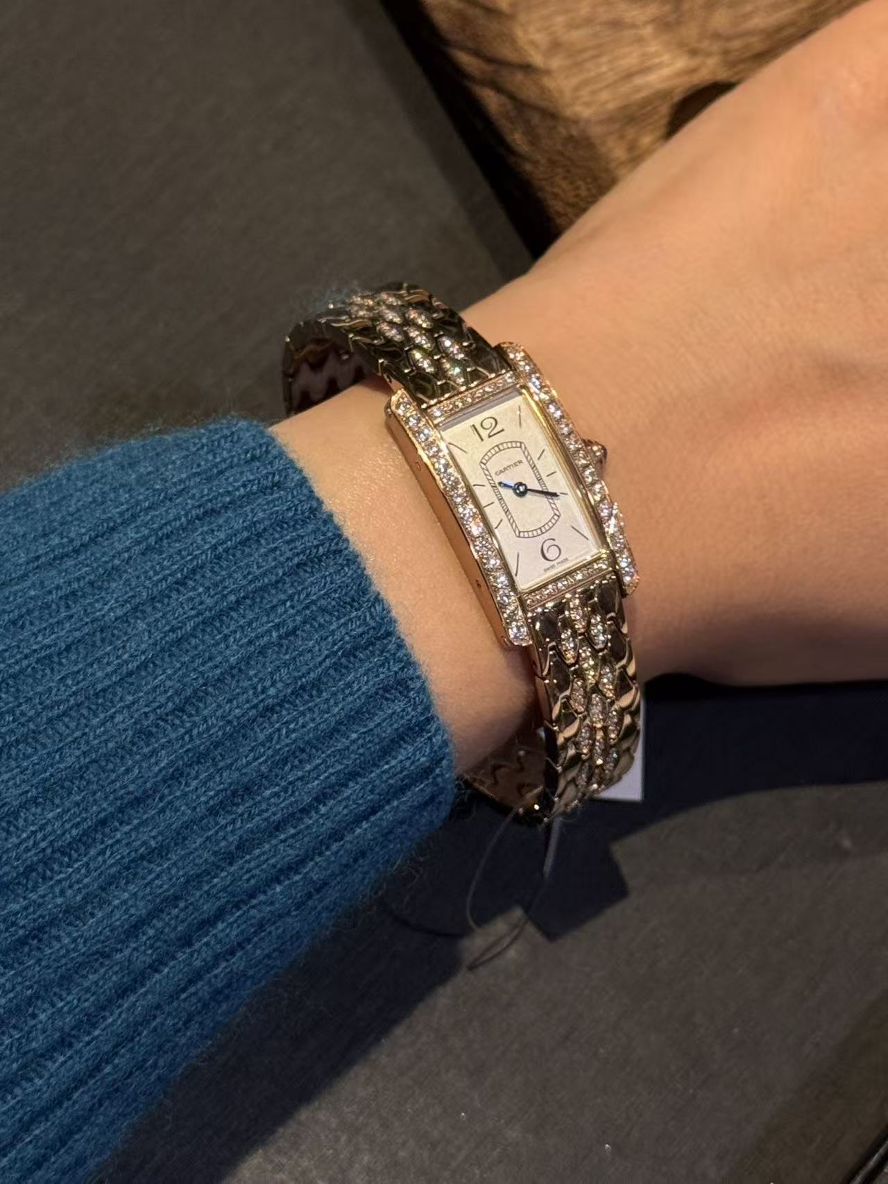 CART1ER スクエア ダイヤモンドセット スチールウォッチ【50％割引+送料無料】