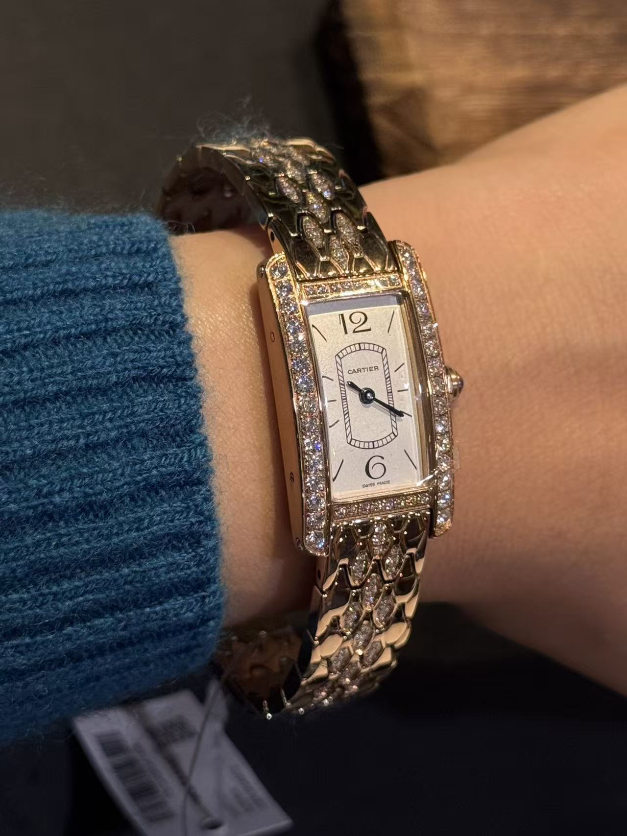 CART1ER スクエア ダイヤモンドセット スチールウォッチ【50％割引+送料無料】