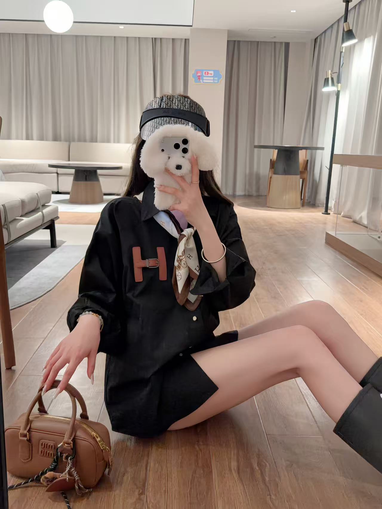 HERME5 スカーフ + シャツ【50％割引+送料無料】