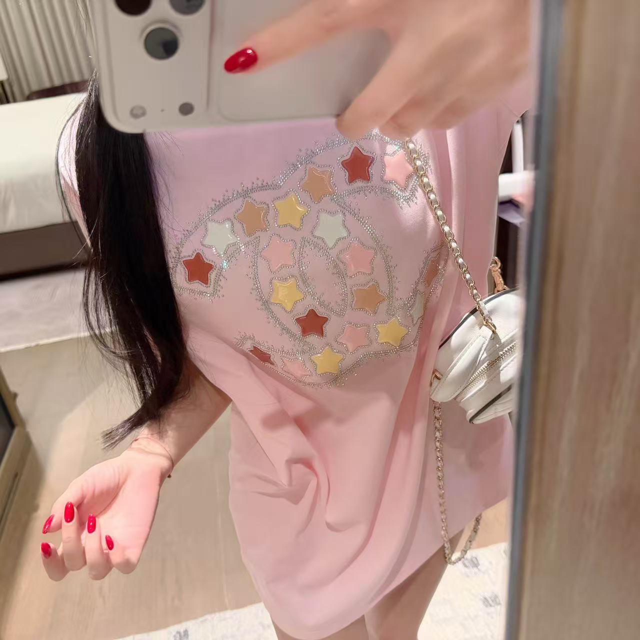 CHANE1 五芒星ダブルC Tシャツ【50％割引+送料無料】