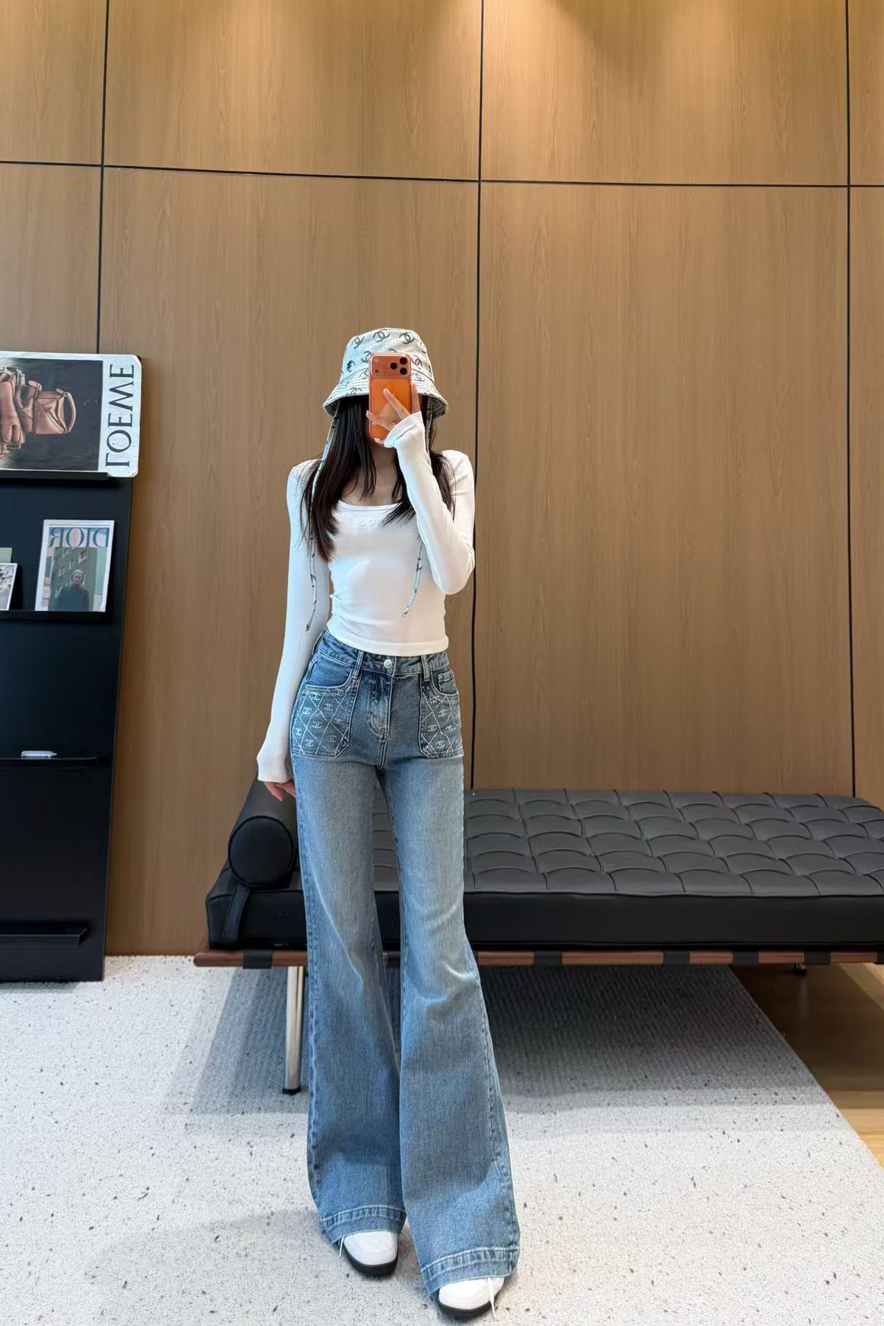 CHANE1 ツーポケットフレアジーンズ【50％割引+送料無料】