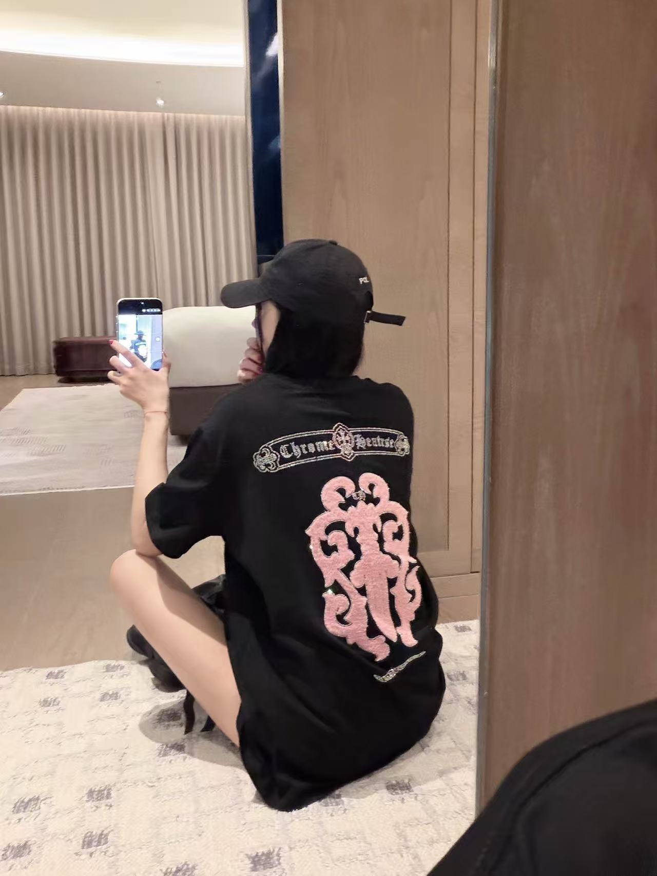 Chr0me HeartsラインストーンTシャツ【50％割引+送料無料】