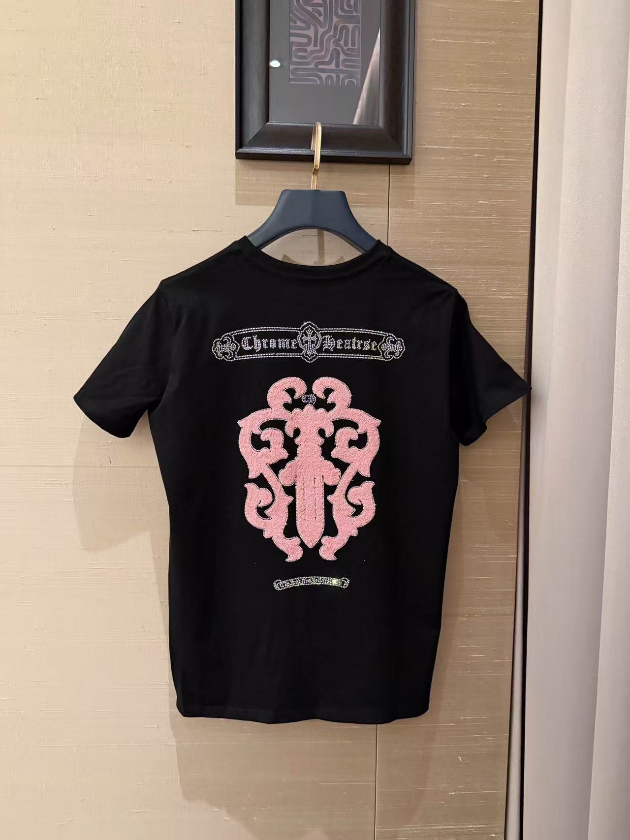 Chr0me HeartsラインストーンTシャツ【50％割引+送料無料】