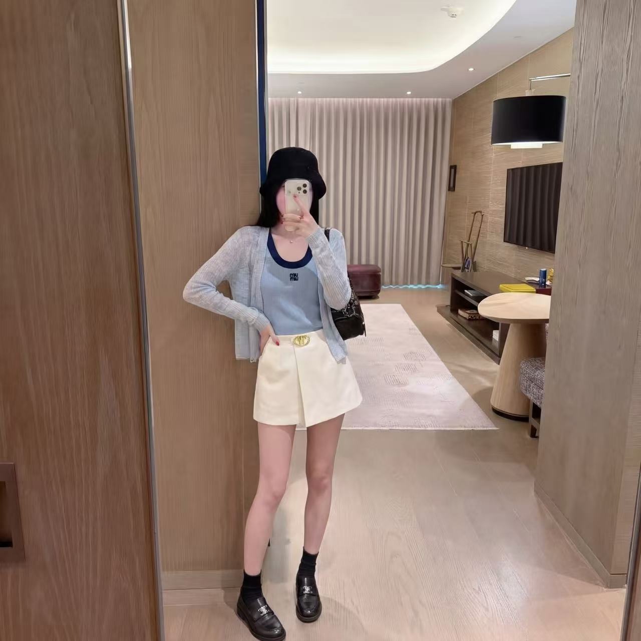 L0WEW 刺繍ベスト + カーディガン ツーピースセット【50％割引+送料無料】