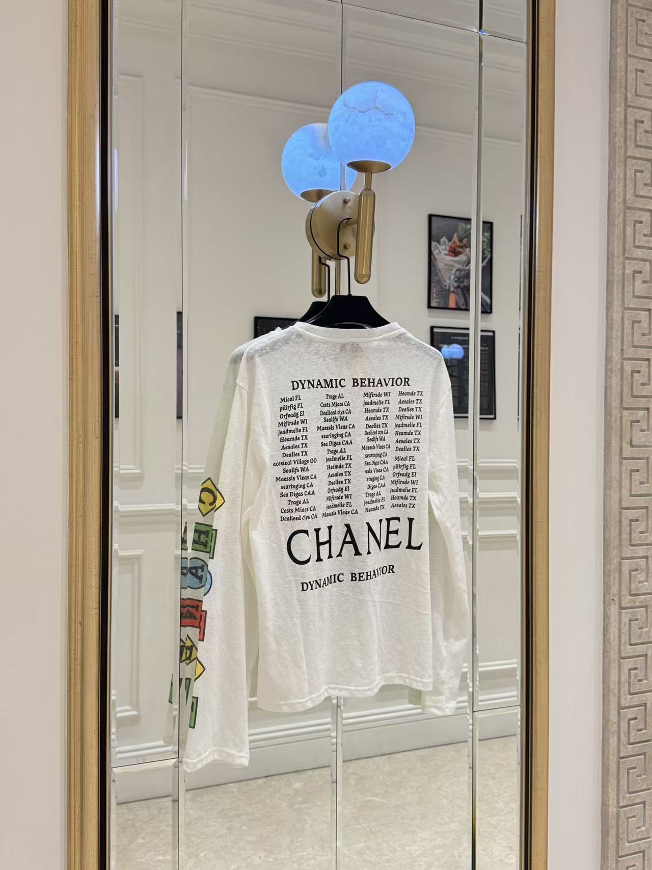 CHANE1 カラフルレター ロングスリーブTシャツ【50％割引+送料無料】