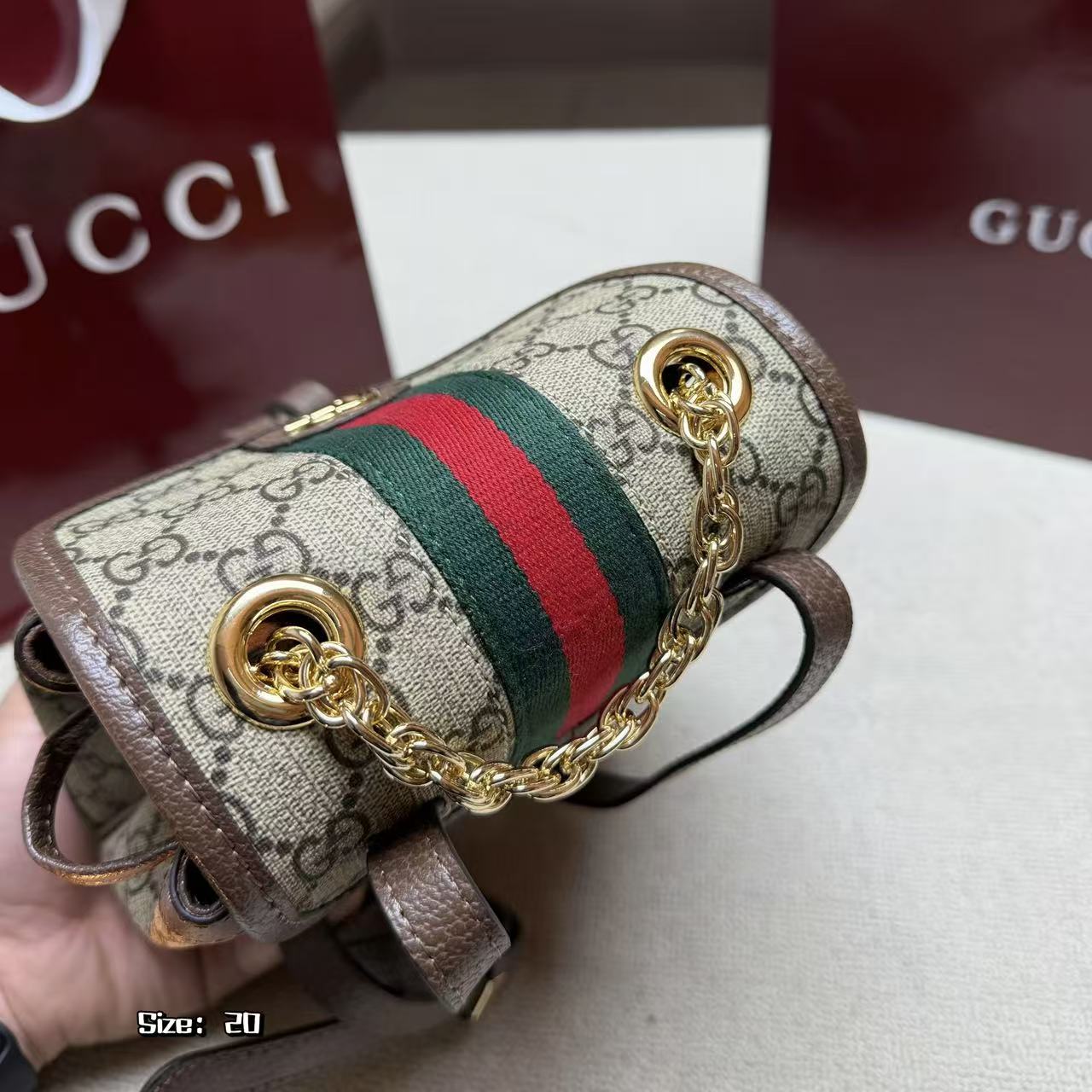 GUCC1 ジャカード バックパック【50％割引+送料無料】