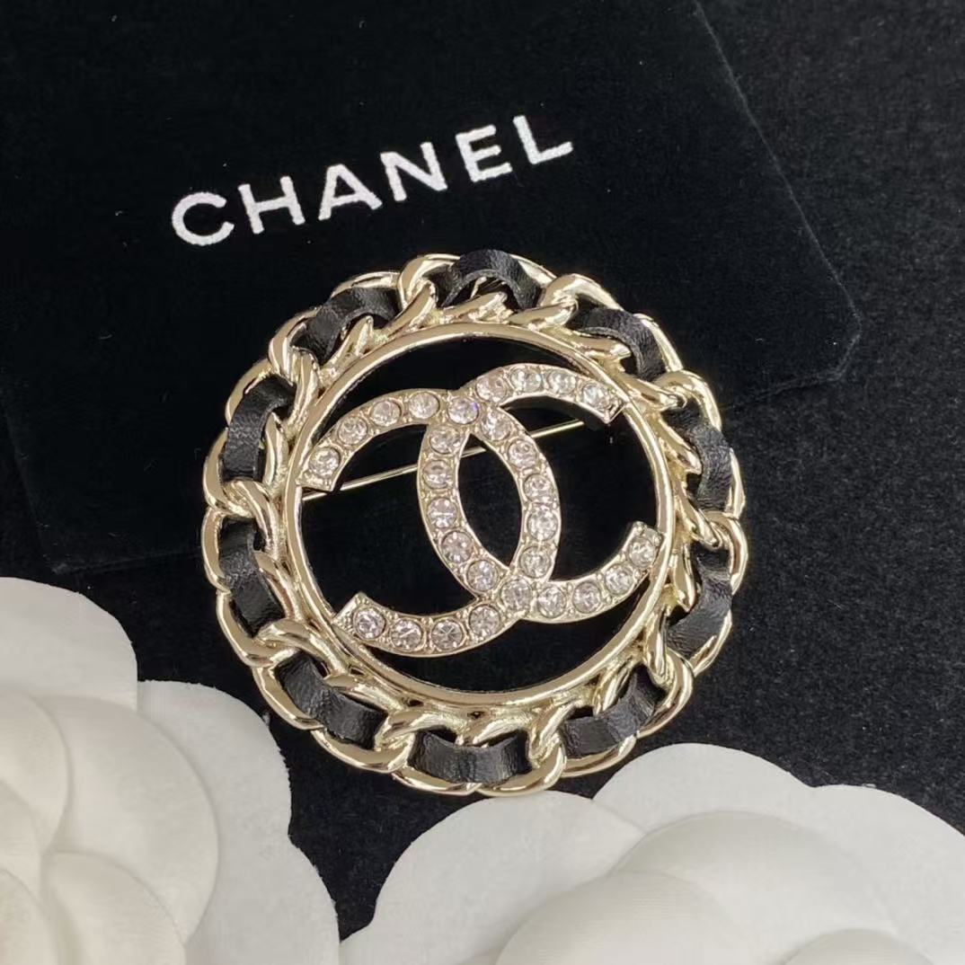 CHANE1 ダブルC ダイヤモンドブローチ【50％割引+送料無料】