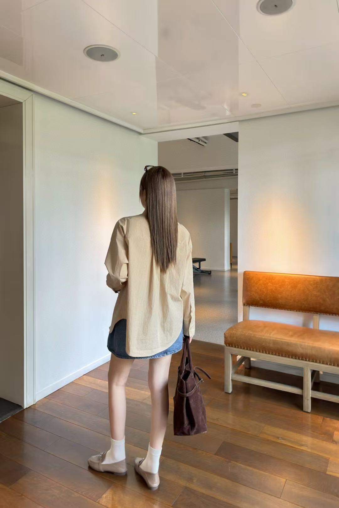 L0WEW 襟付き長袖シャツ【50％割引+送料無料】