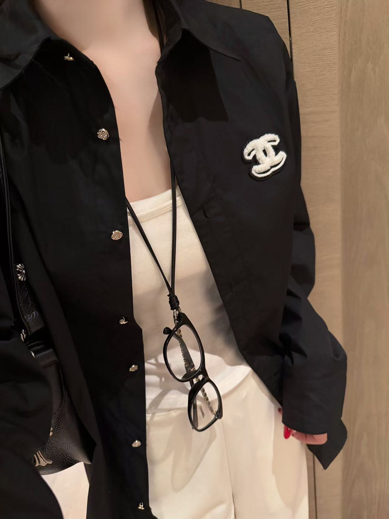 CHANE1 ダブルC シンプルシャツ【50％割引+送料無料】