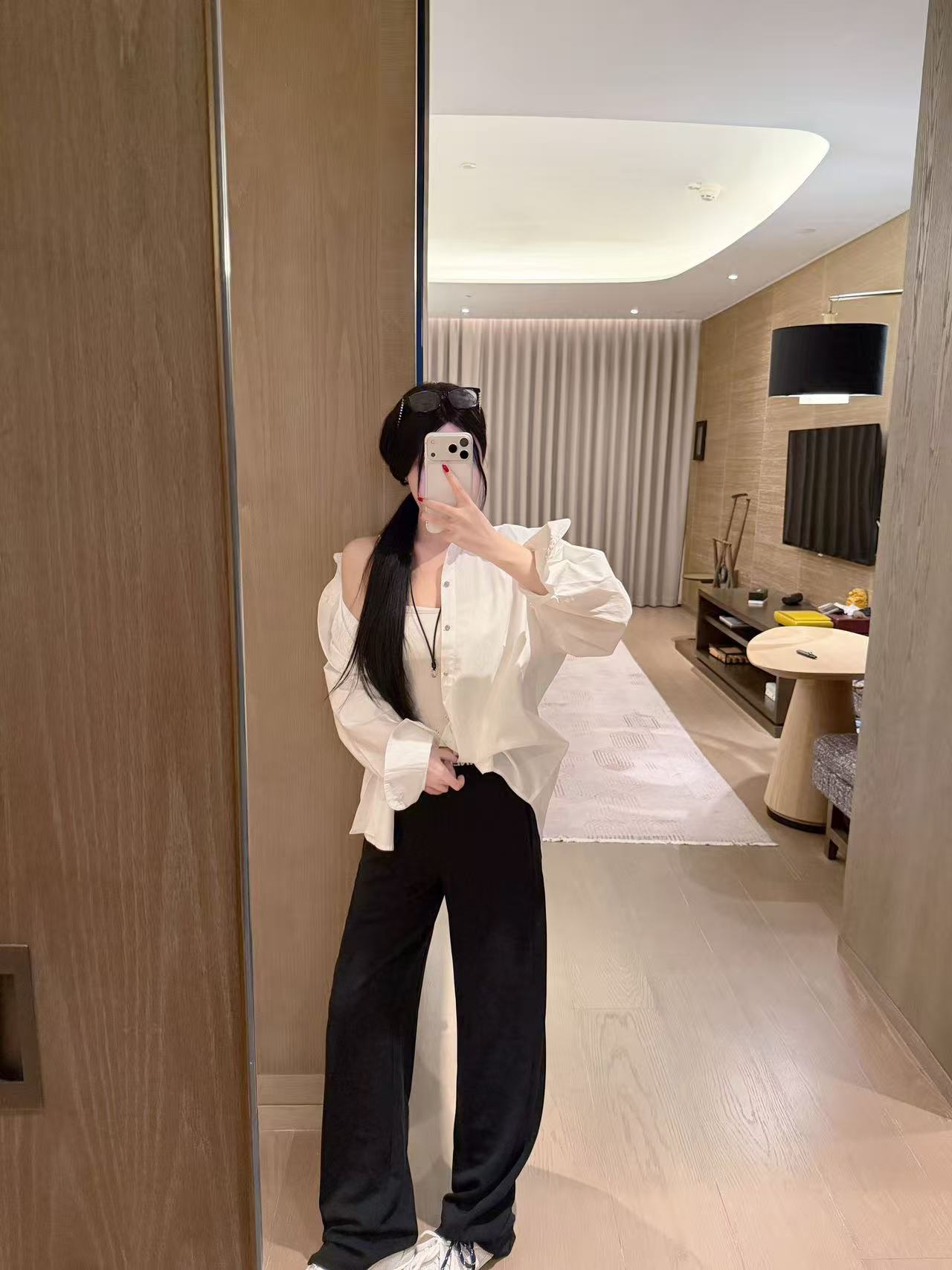 CHANE1 ダブルC シンプルシャツ【50％割引+送料無料】