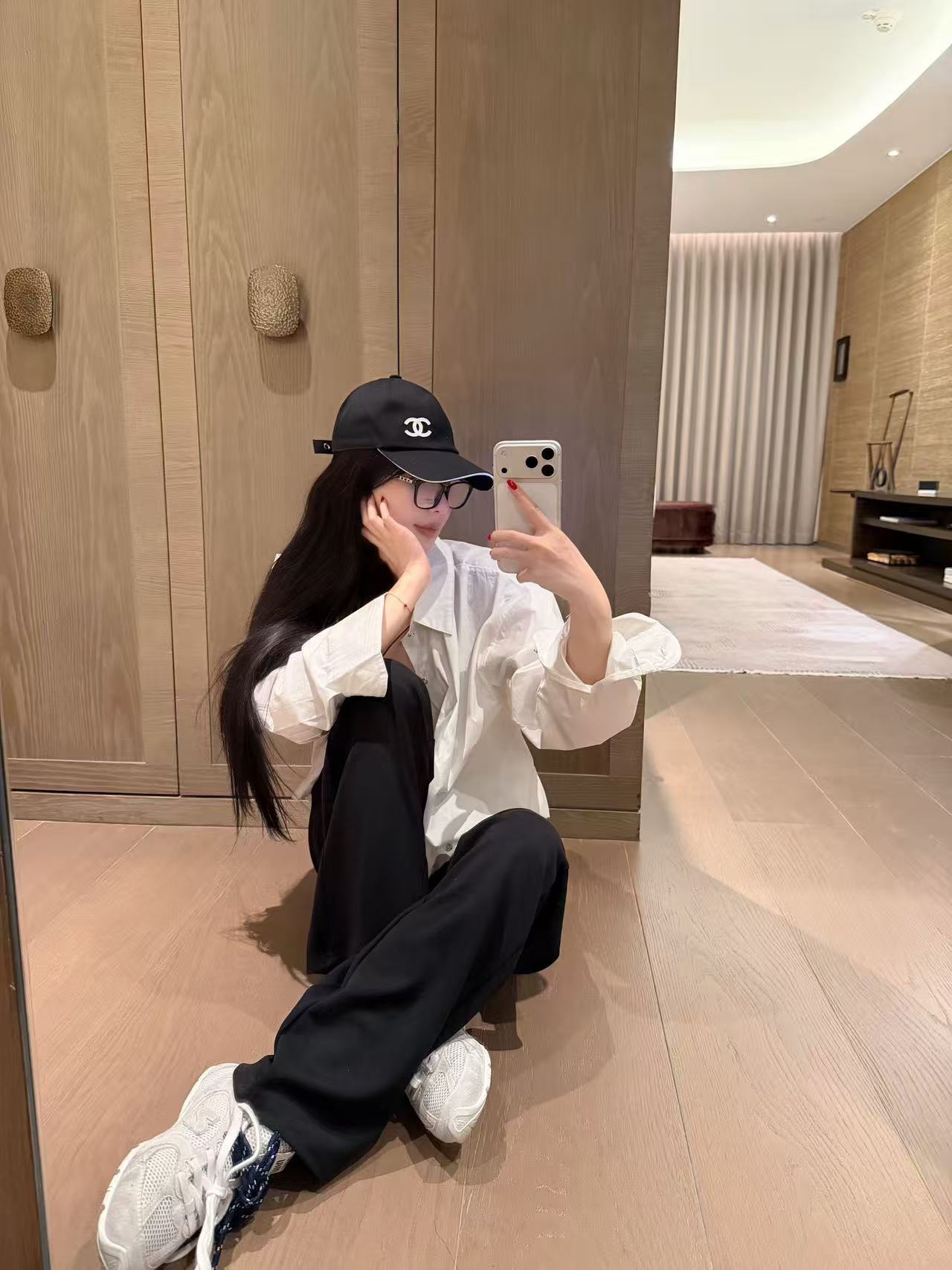 CHANE1 ダブルC シンプルシャツ【50％割引+送料無料】