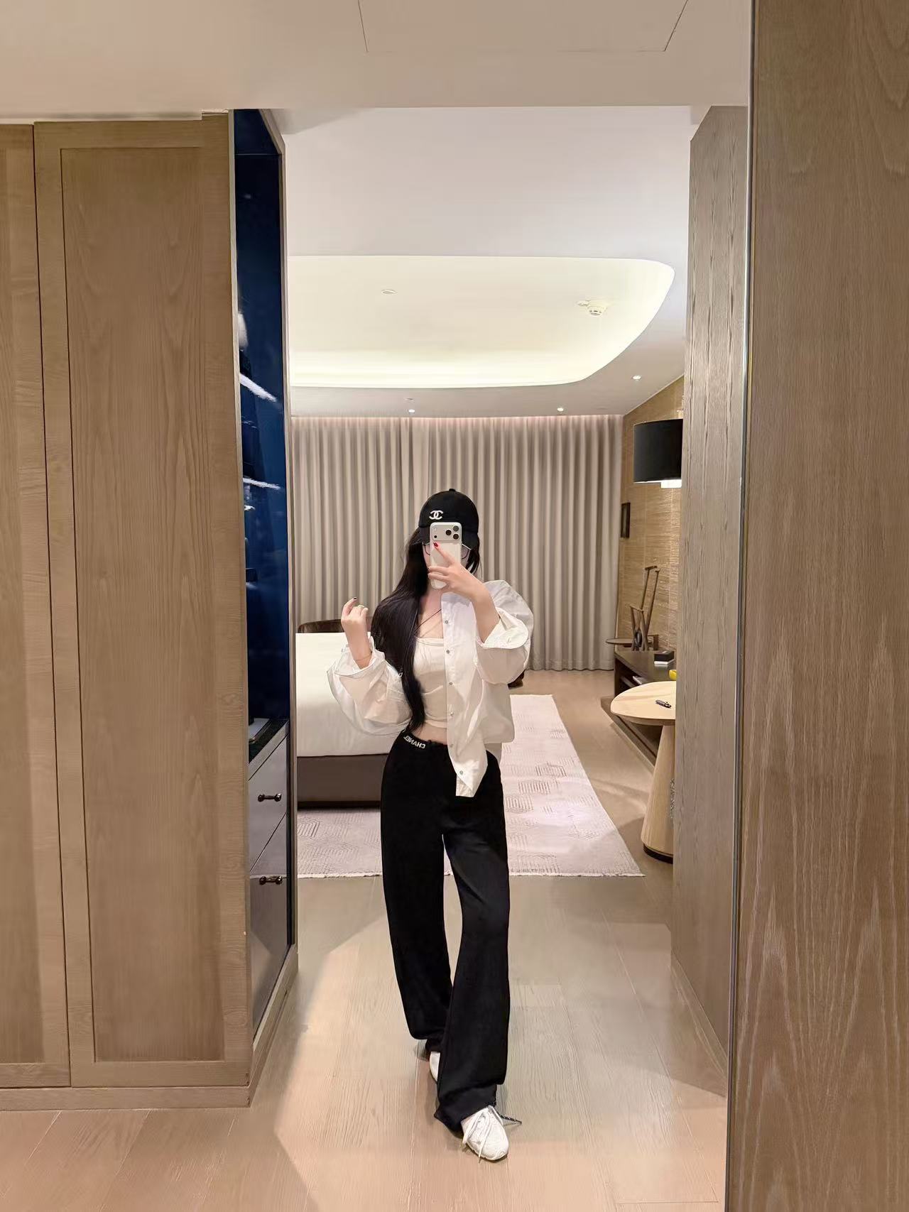 CHANE1 ダブルC シンプルシャツ【50％割引+送料無料】