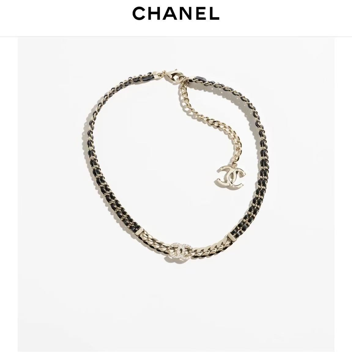 CHANE1 レザーダブルCネックレス【50％割引+送料無料】