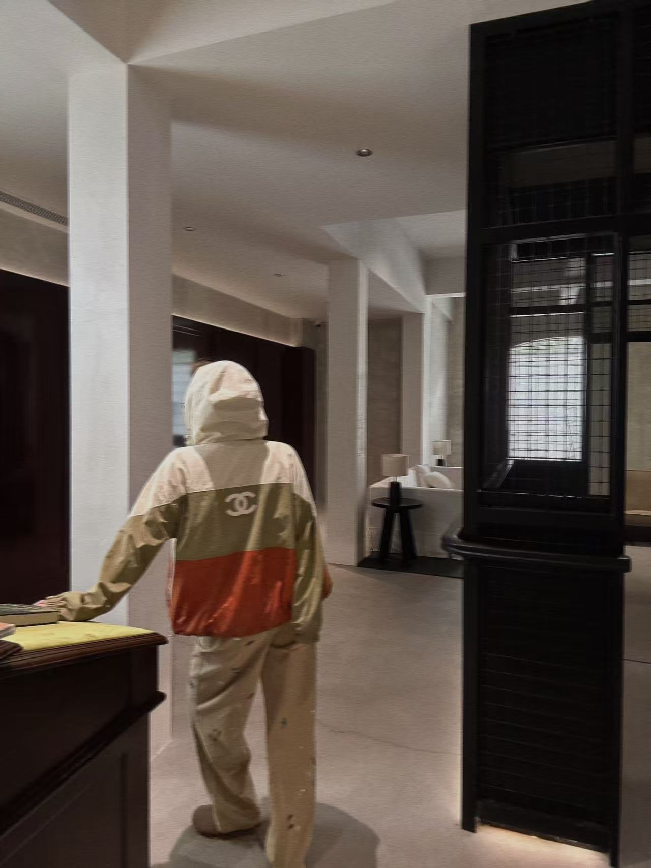 CHANE1 カラーブロック フードジャケット【50％割引+送料無料】