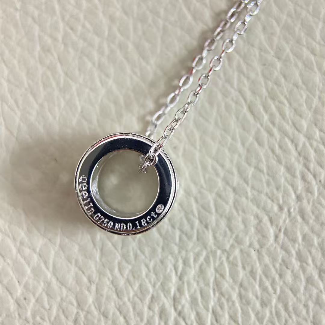 Qeel1n 透かし彫りエナメルひょうたんネックレス ダイヤモンド付き【50％割引+送料無料】