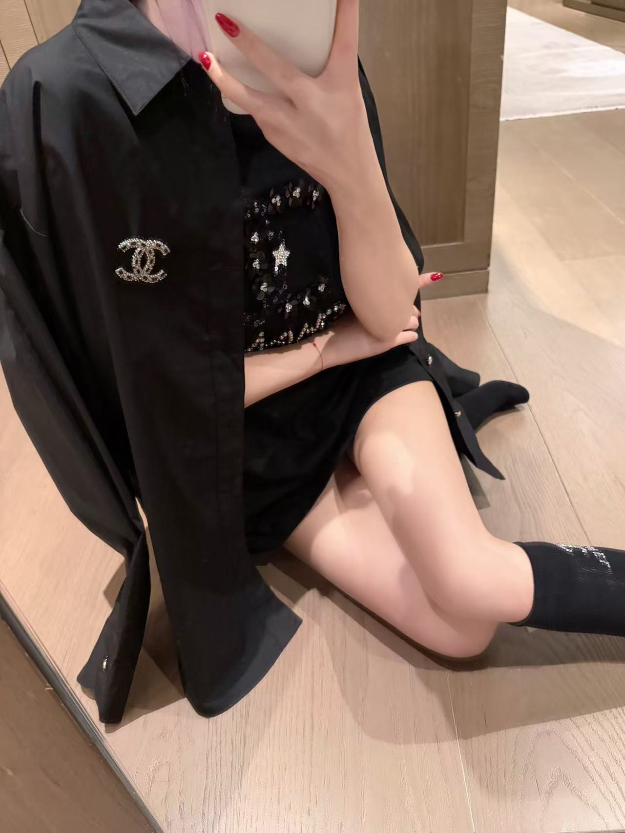 CHANE1 ソックス + Tシャツ + シャツ 3点セット【50％割引+送料無料】