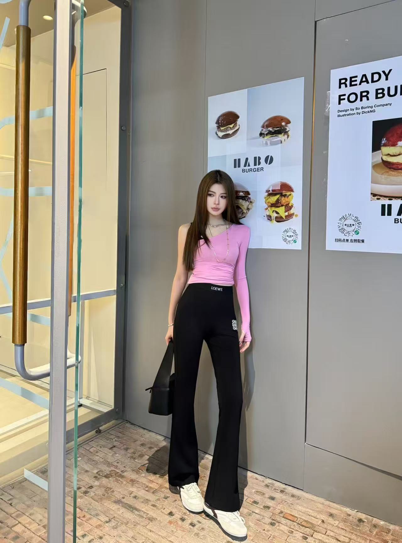 L0WEW ゴムウエストフレアパンツ【50％割引+送料無料】