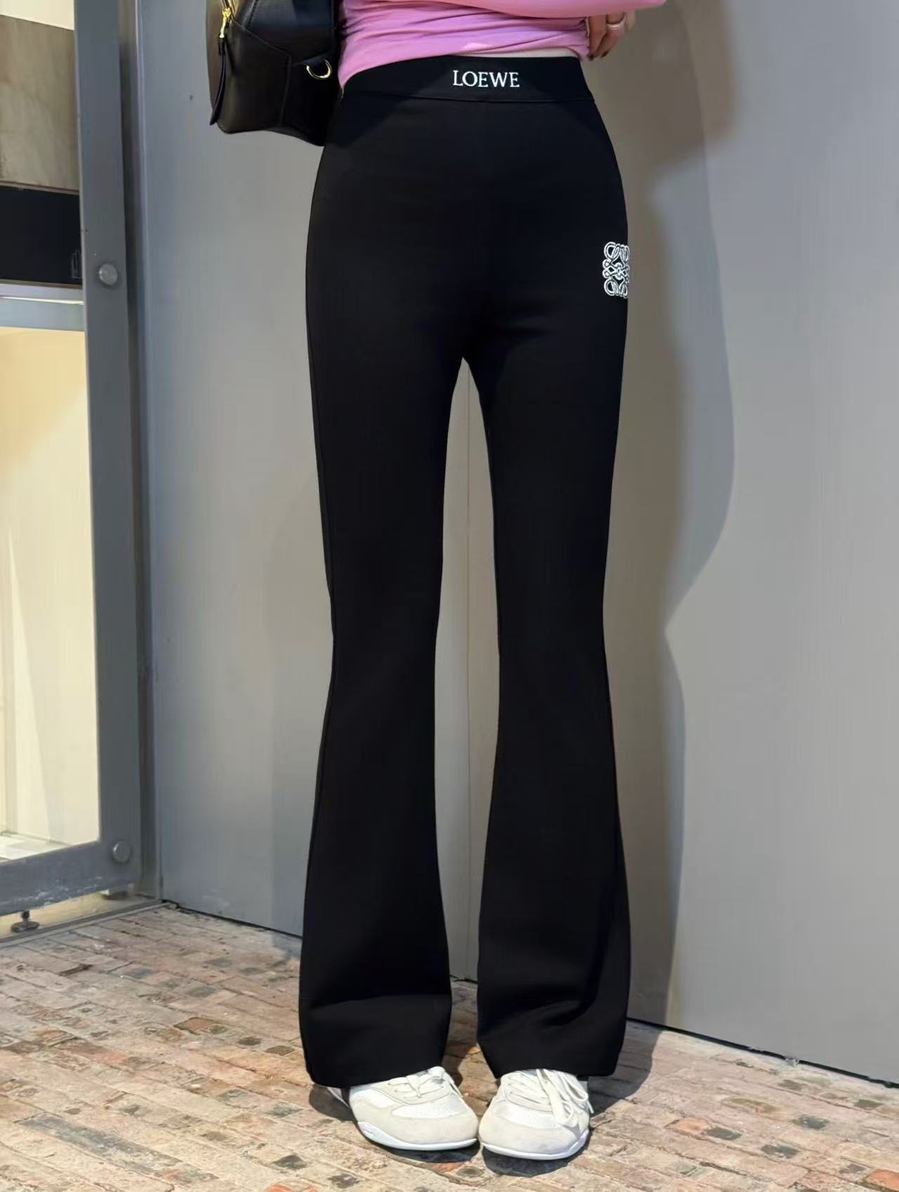 L0WEW ゴムウエストフレアパンツ【50％割引+送料無料】