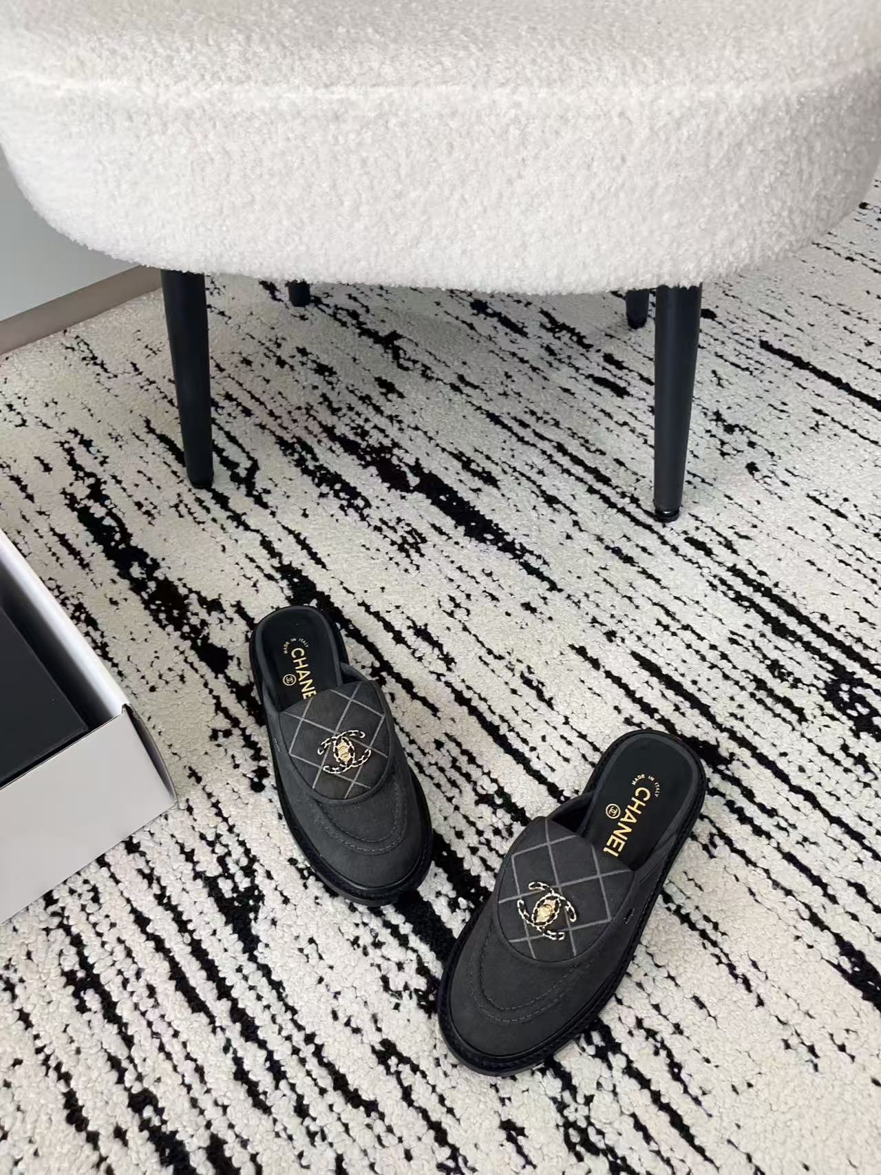 CHANE1 高品質ダブルCフラットスリッパ【50％割引+送料無料】