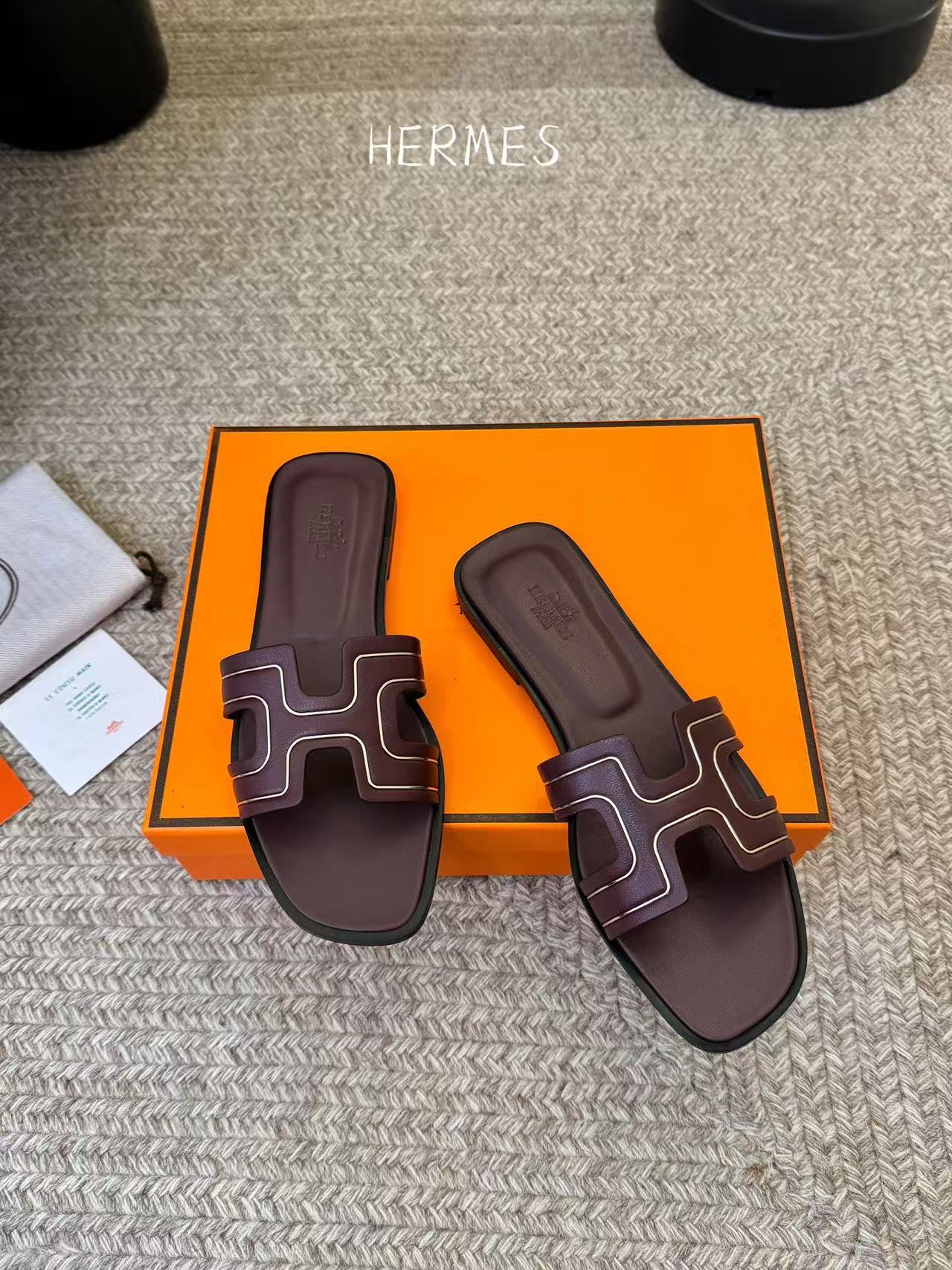 HERME5 高品質Hシープスキンスリッパ【50％割引+送料無料】