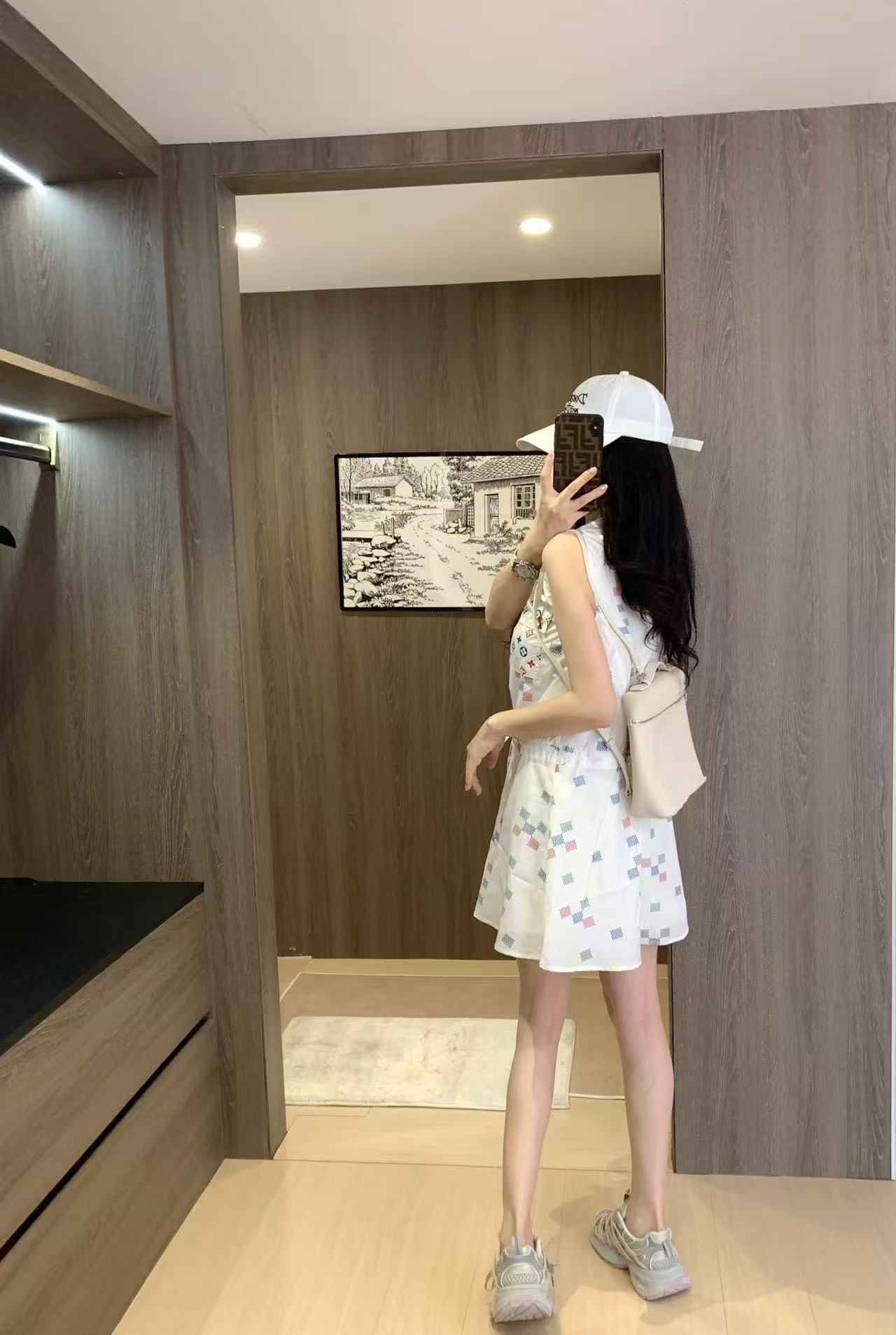 LVチェック柄ベストドレス【50％割引+送料無料】