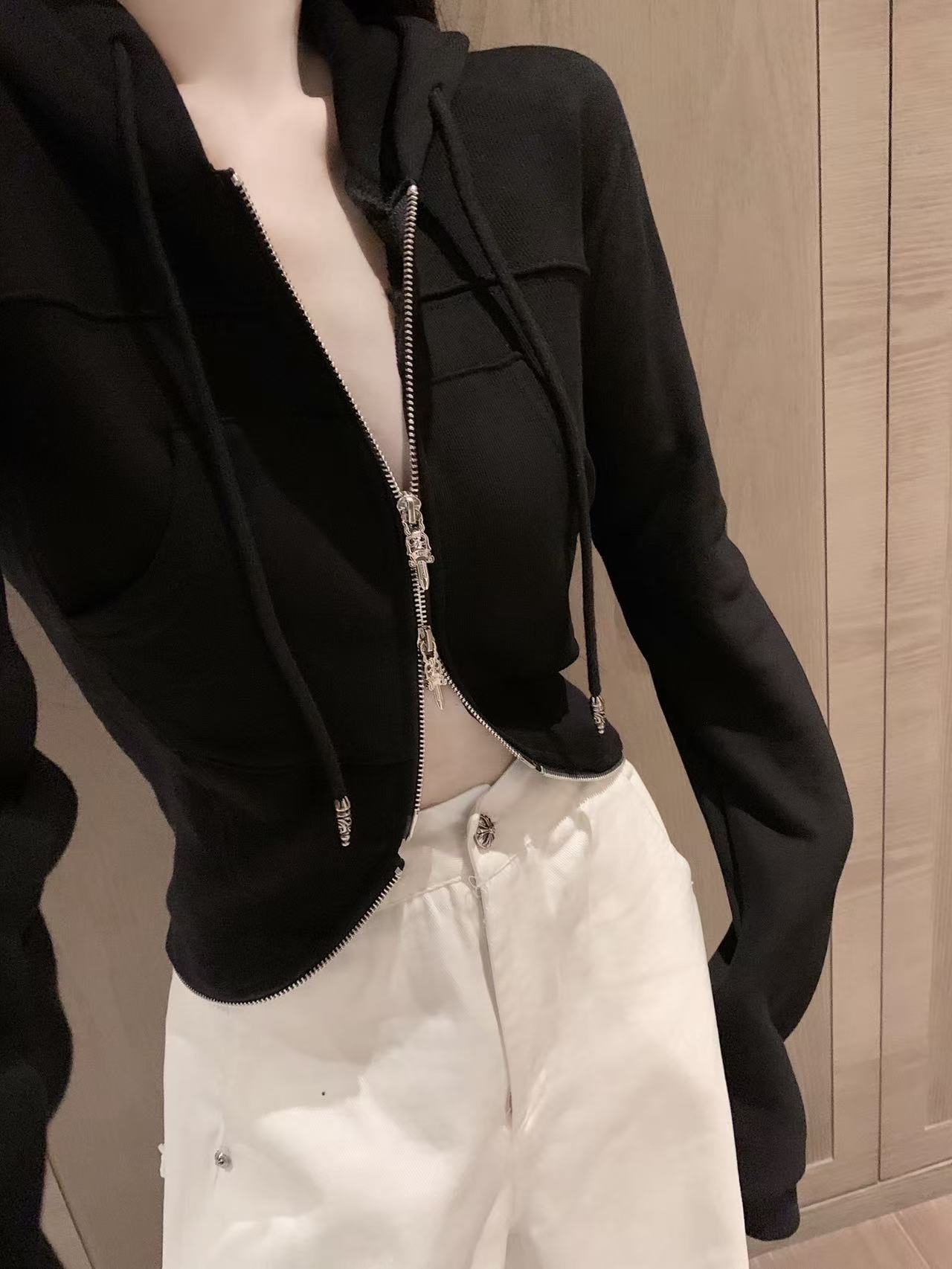 Chr0me Hearts フード付きジップアップジャケット【50％割引+送料無料】