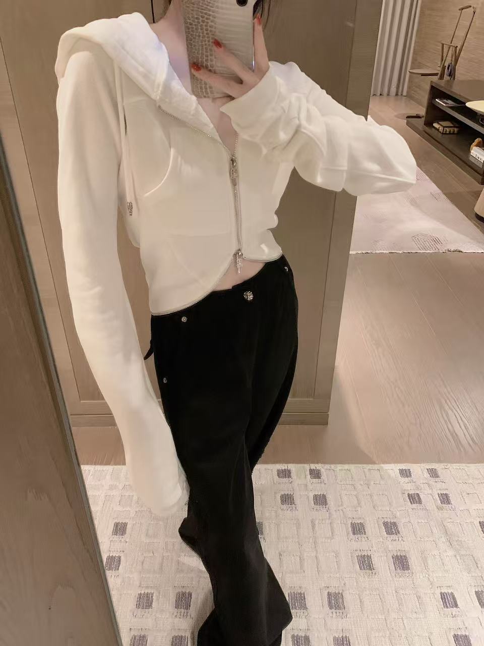 Chr0me Hearts フード付きジップアップジャケット【50％割引+送料無料】