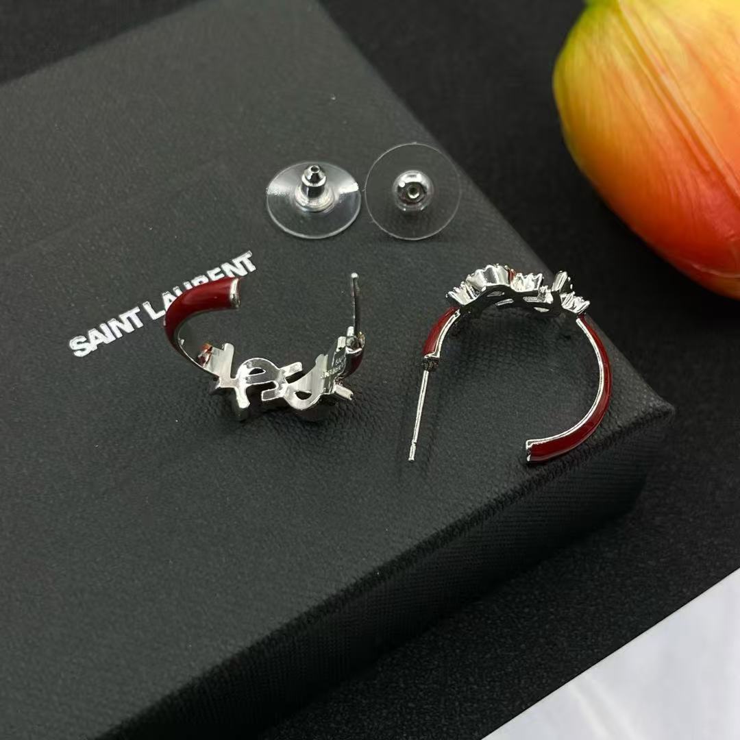YSL ルビーフープイヤリング【50％割引+送料無料】
