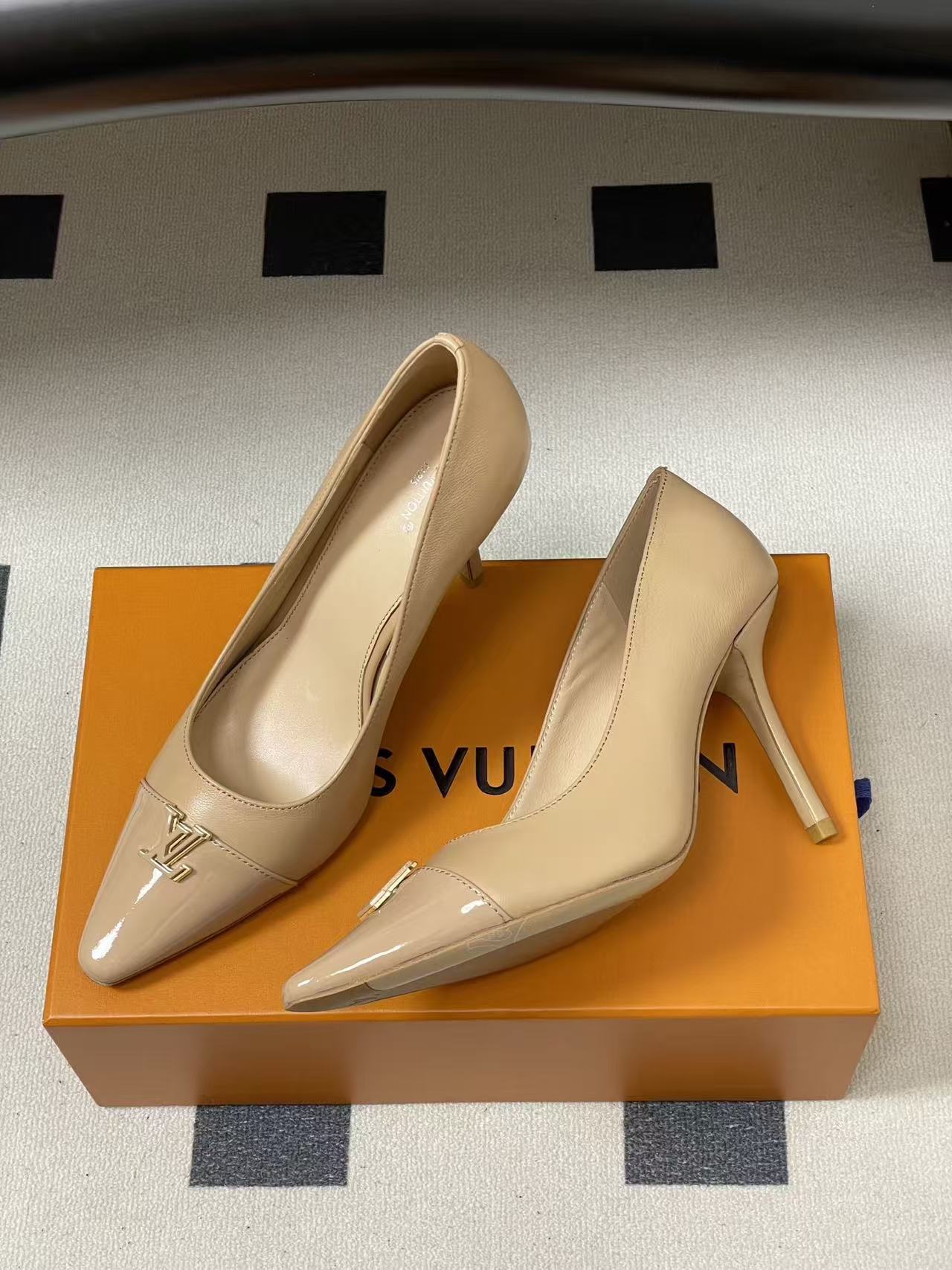 LVの高品質カラーブロックハイヒール【50％割引+送料無料】