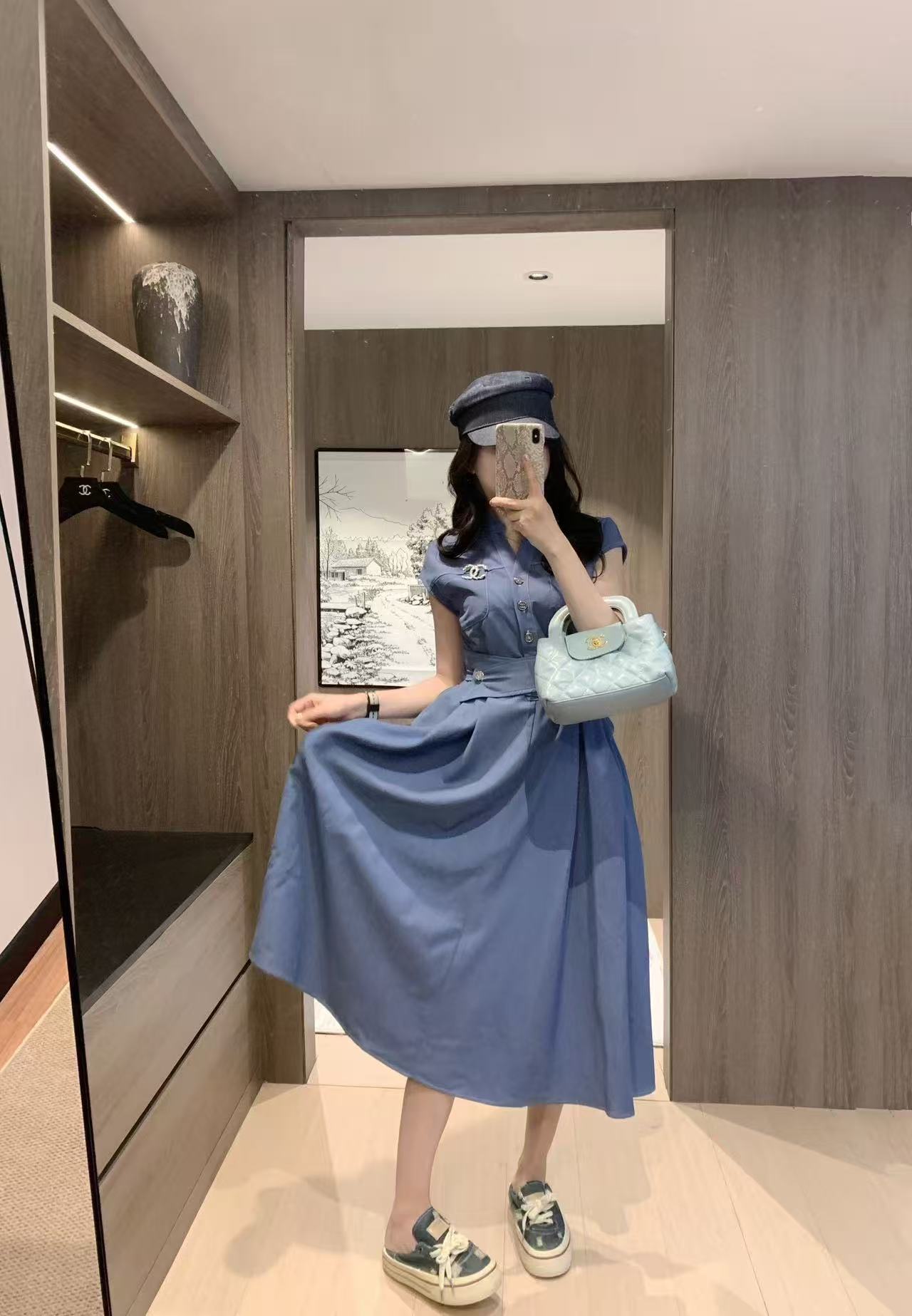 CHANE1 ダブルC ノースリーブドレス【50％割引+送料無料】