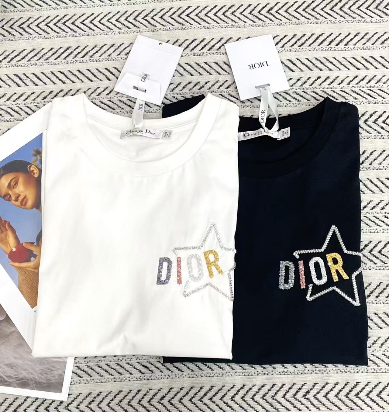 DIOR 刺繍ロゴTシャツ【50％割引+送料無料】