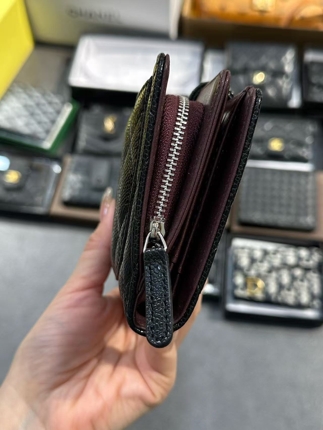 CHANE1 キャビアスキンウォレット【50％割引+送料無料】