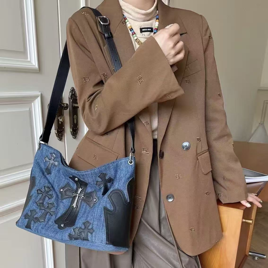 Chr0me Heartsレザーチェーンショルダーバッグ【50％割引+送料無料】