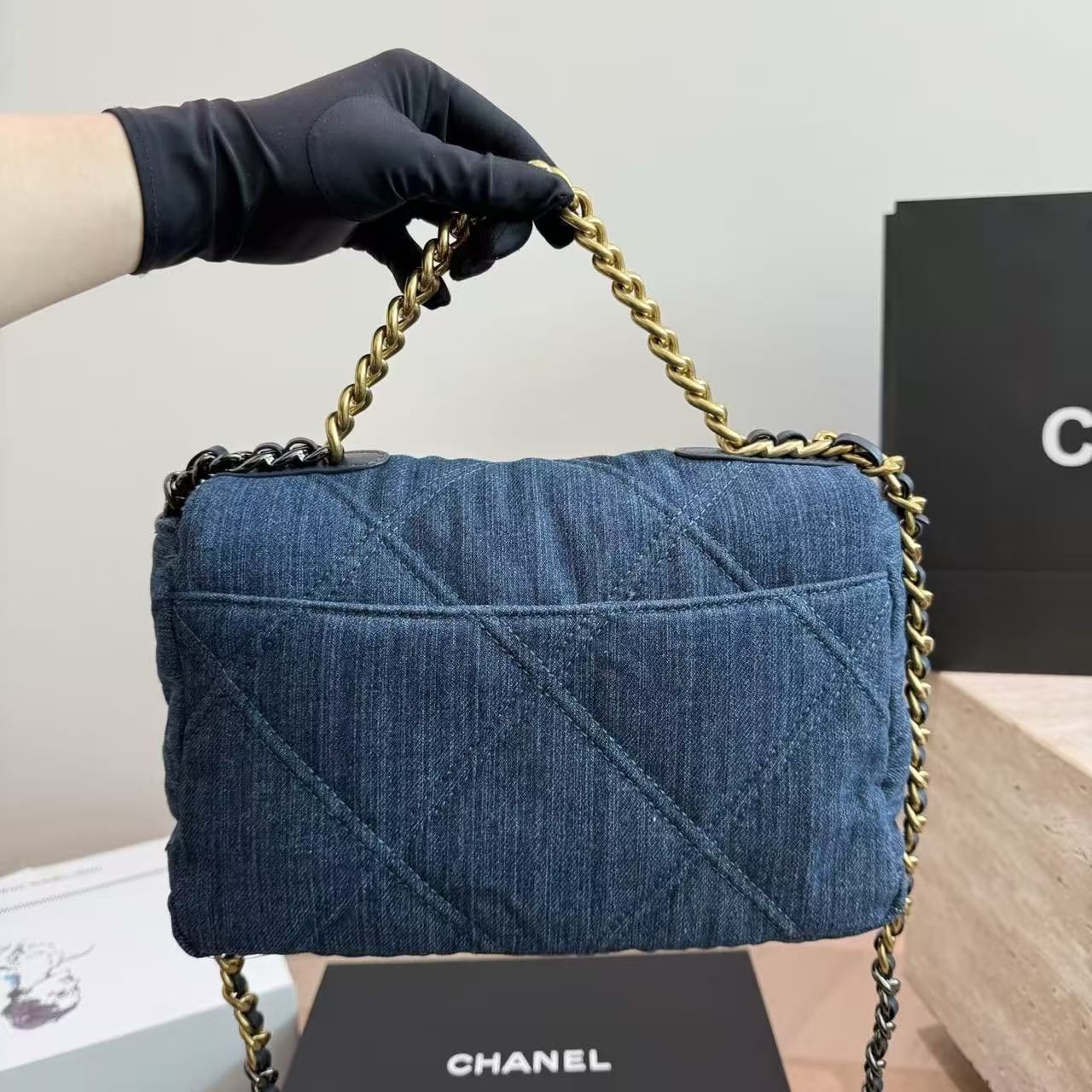 CHANE1 デニムチェーンバッグ【50％割引+送料無料】