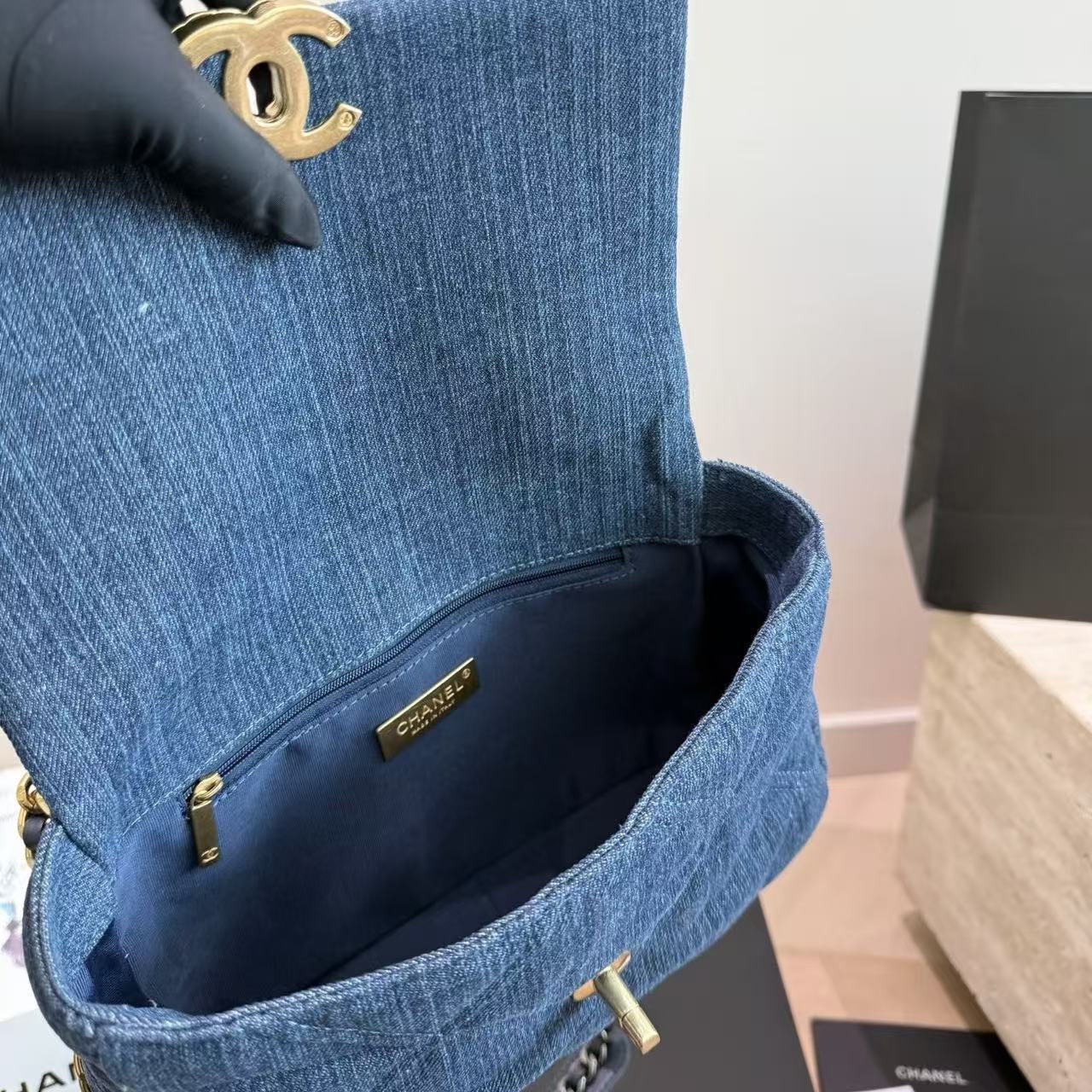 CHANE1 デニムチェーンバッグ【50％割引+送料無料】