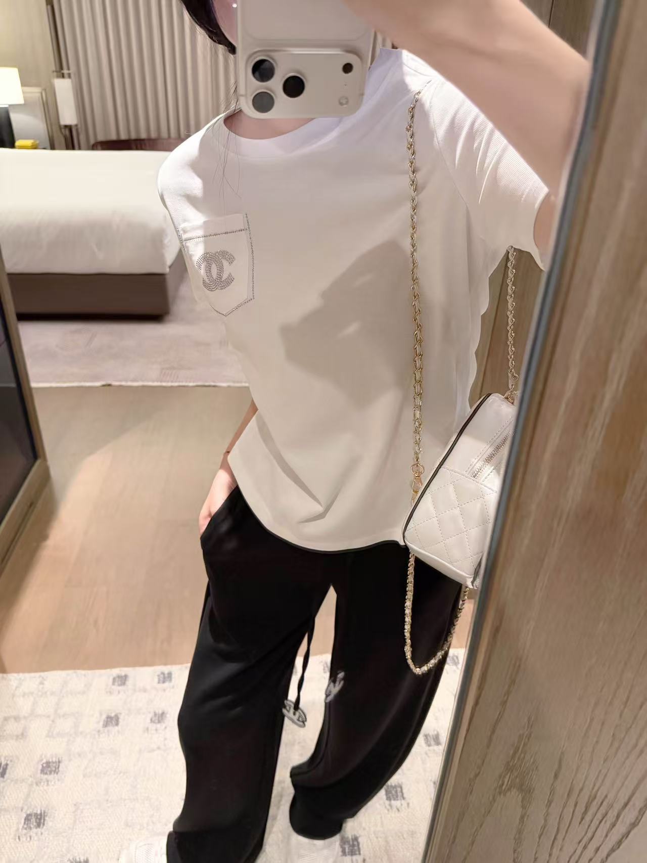 CHANE1 ダブルCポケットTシャツ【50％割引+送料無料】