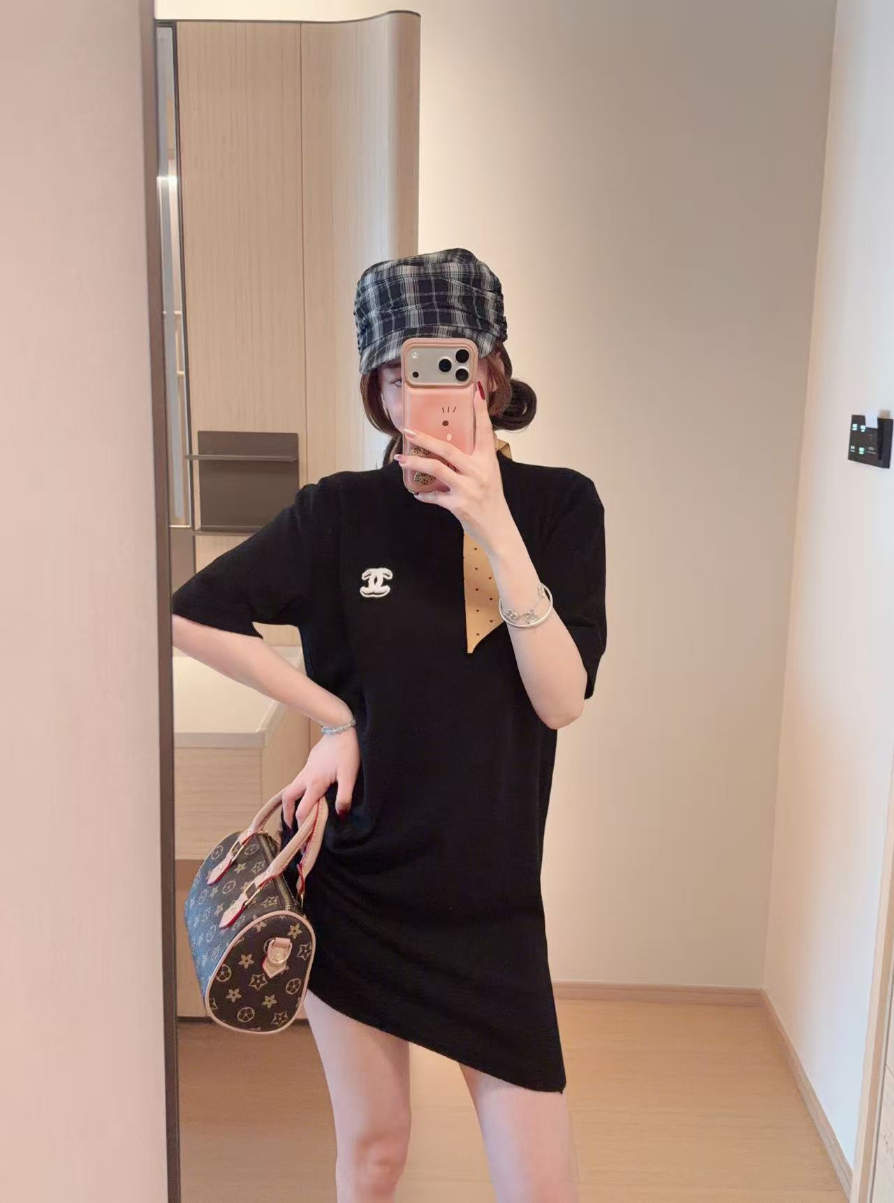 CHANE1 ダブルC ロングTシャツ【50％割引+送料無料】