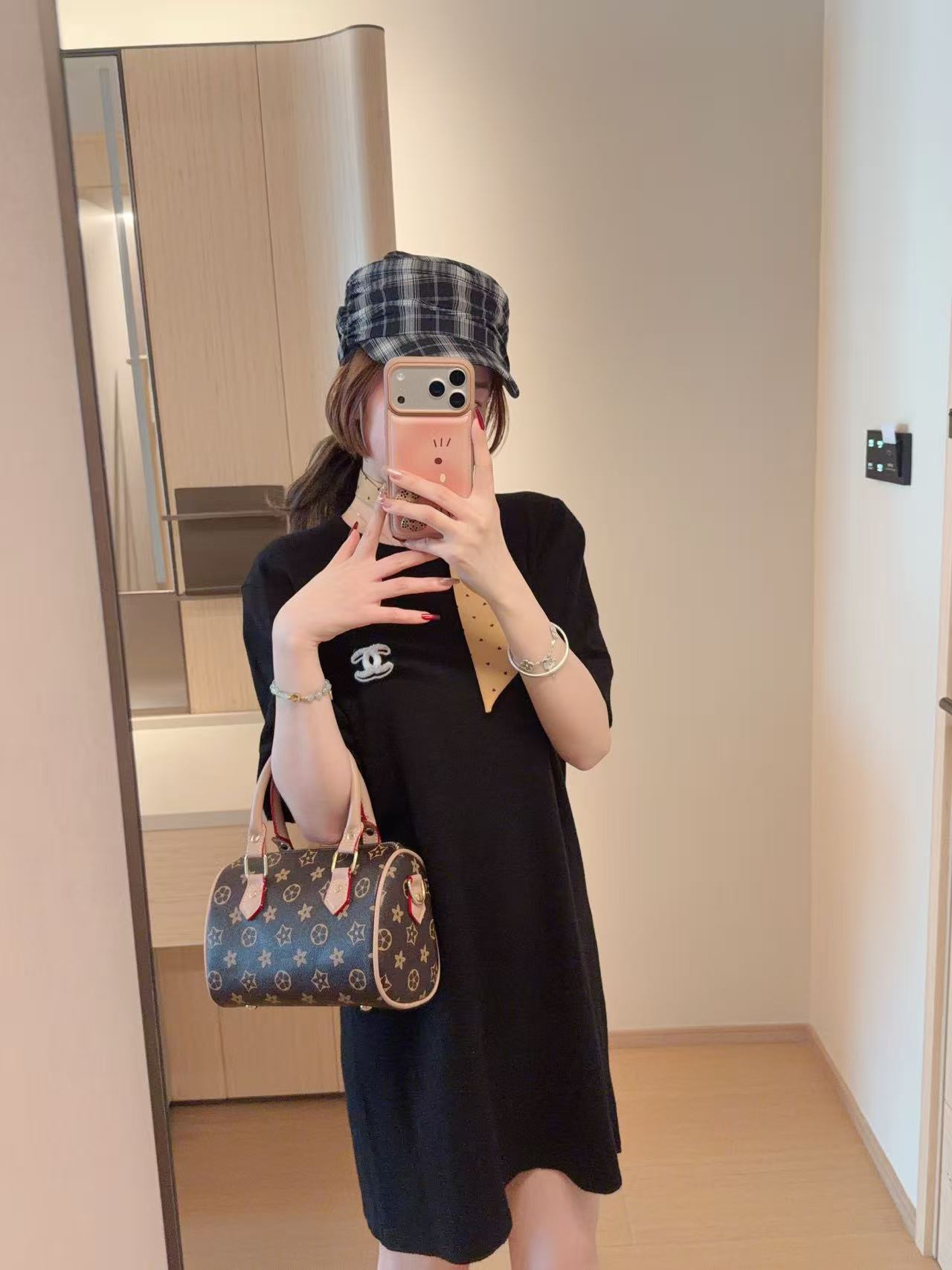 CHANE1 ダブルC ロングTシャツ【50％割引+送料無料】