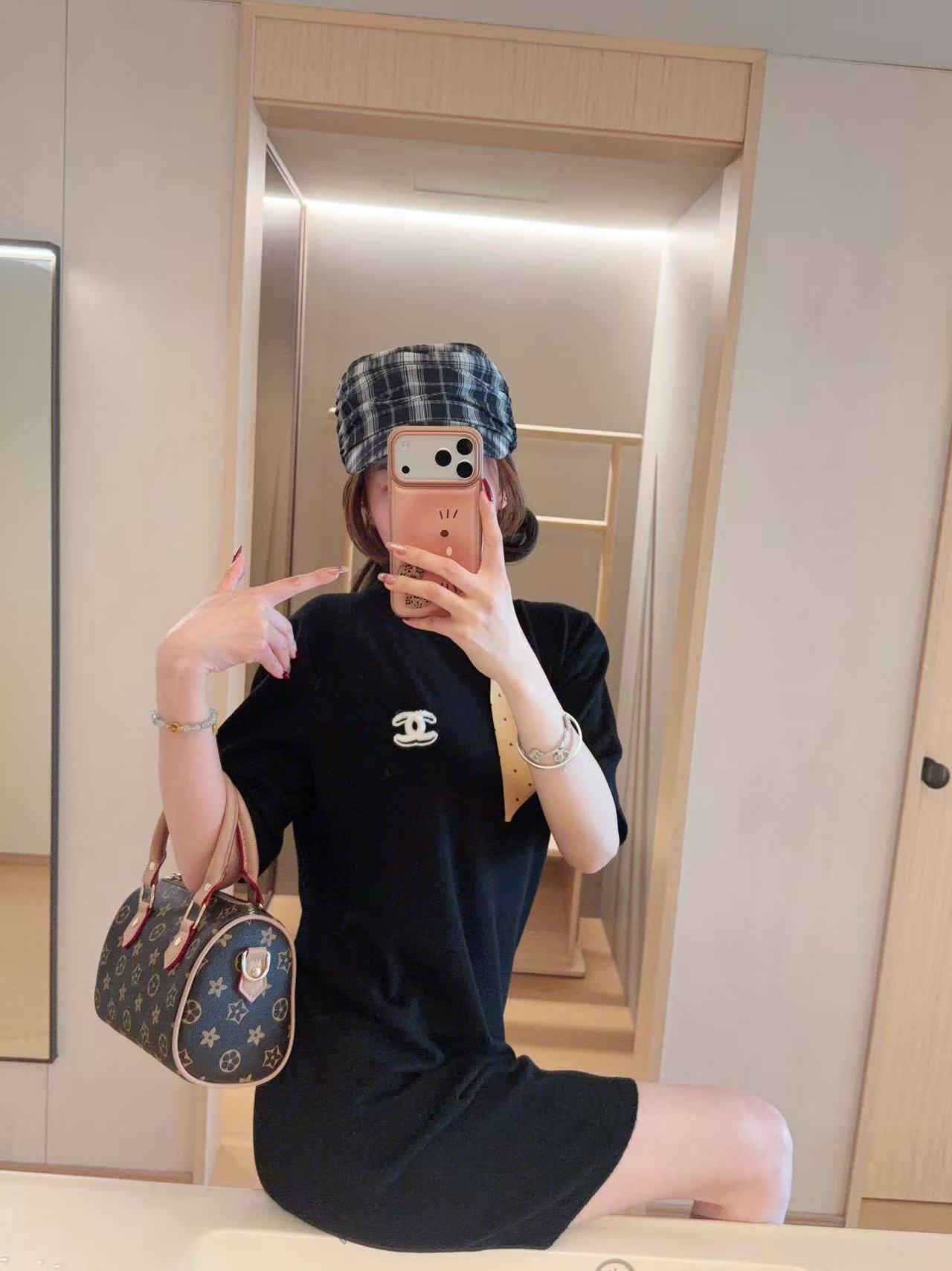 CHANE1 ダブルC ロングTシャツ【50％割引+送料無料】