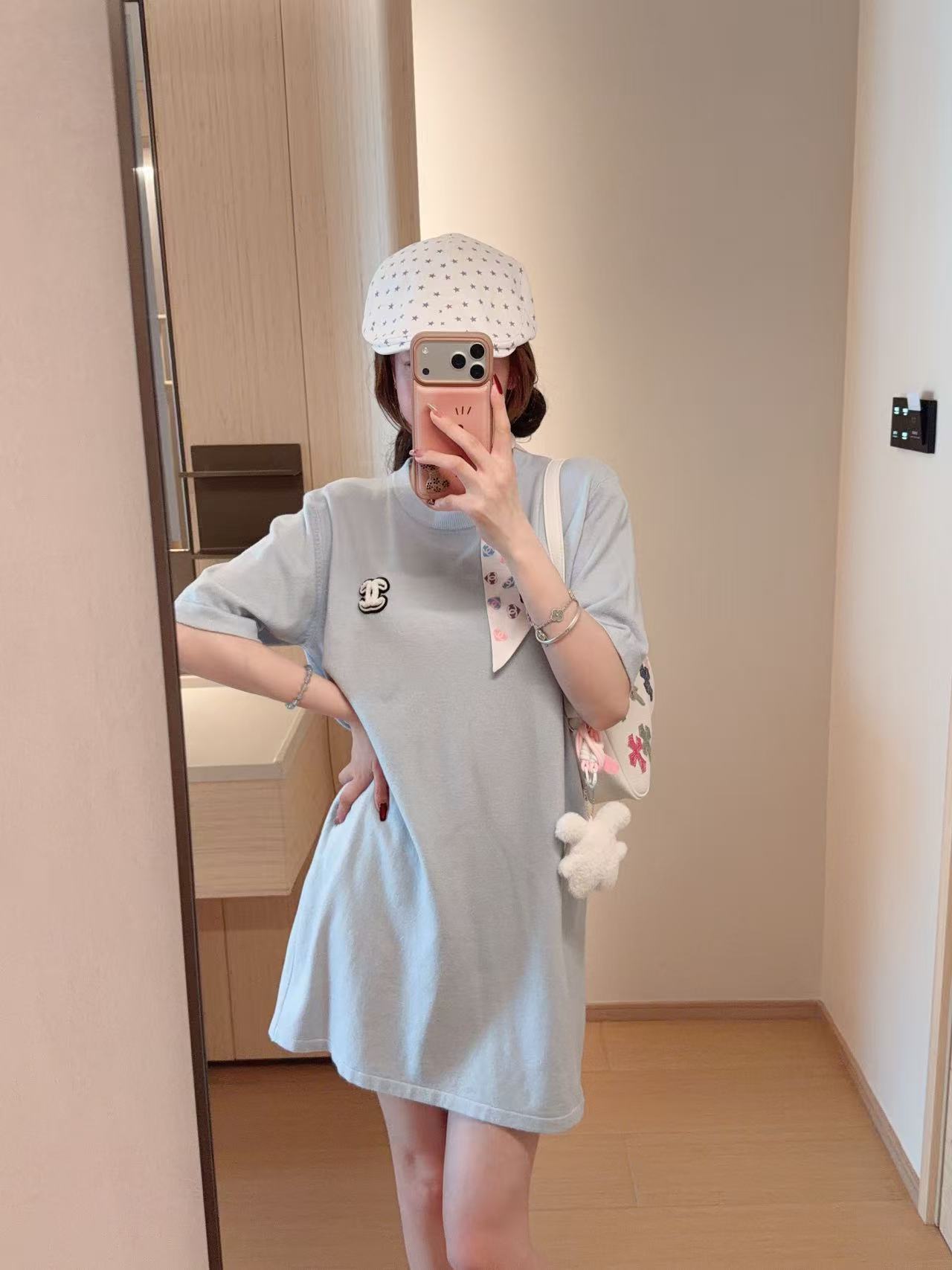 CHANE1 ダブルC ロングTシャツ【50％割引+送料無料】