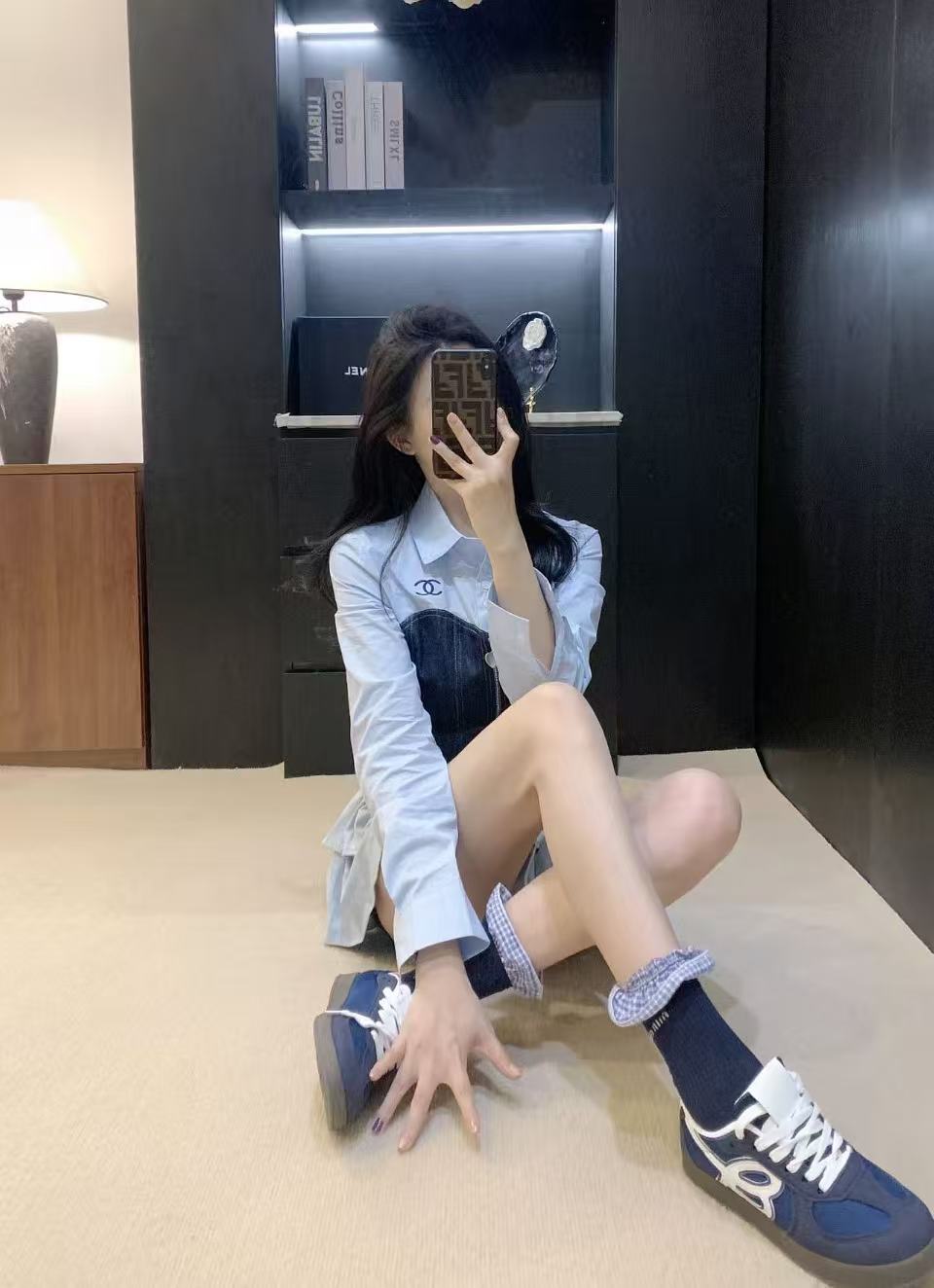 CHANE1 パッチワークデニムシャツ【50％割引+送料無料】