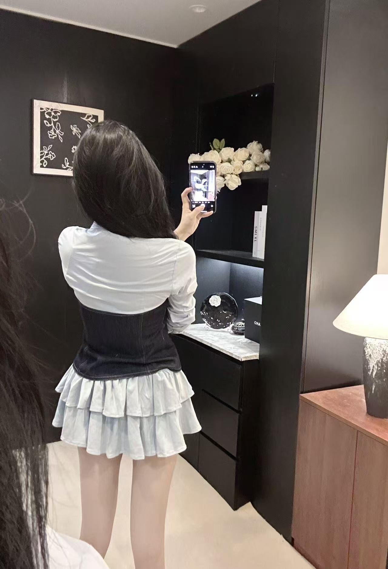 CHANE1 パッチワークデニムシャツ【50％割引+送料無料】