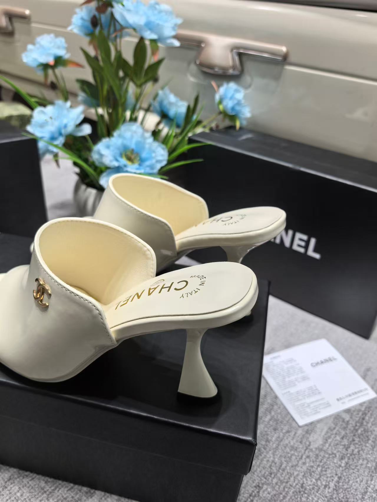 CHANE1 ダブルC ハイヒール【50％割引+送料無料】