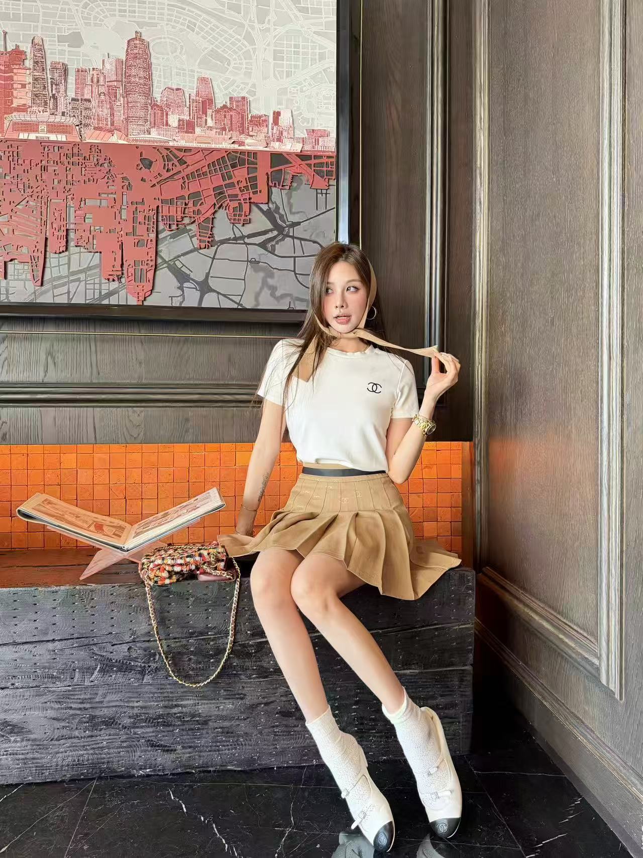 CHANE1 高品質Tシャツ＋スカート ツーピースセット【50％割引+送料無料】