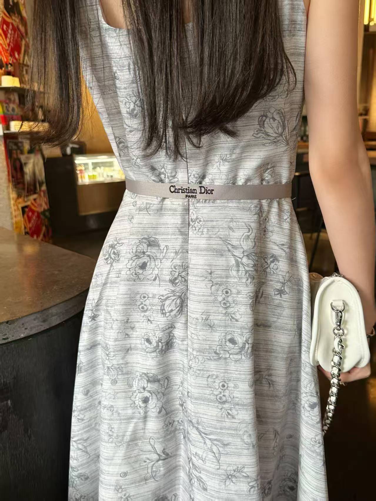 DI0R高品質プリントのストラップドレス【50％割引+送料無料】