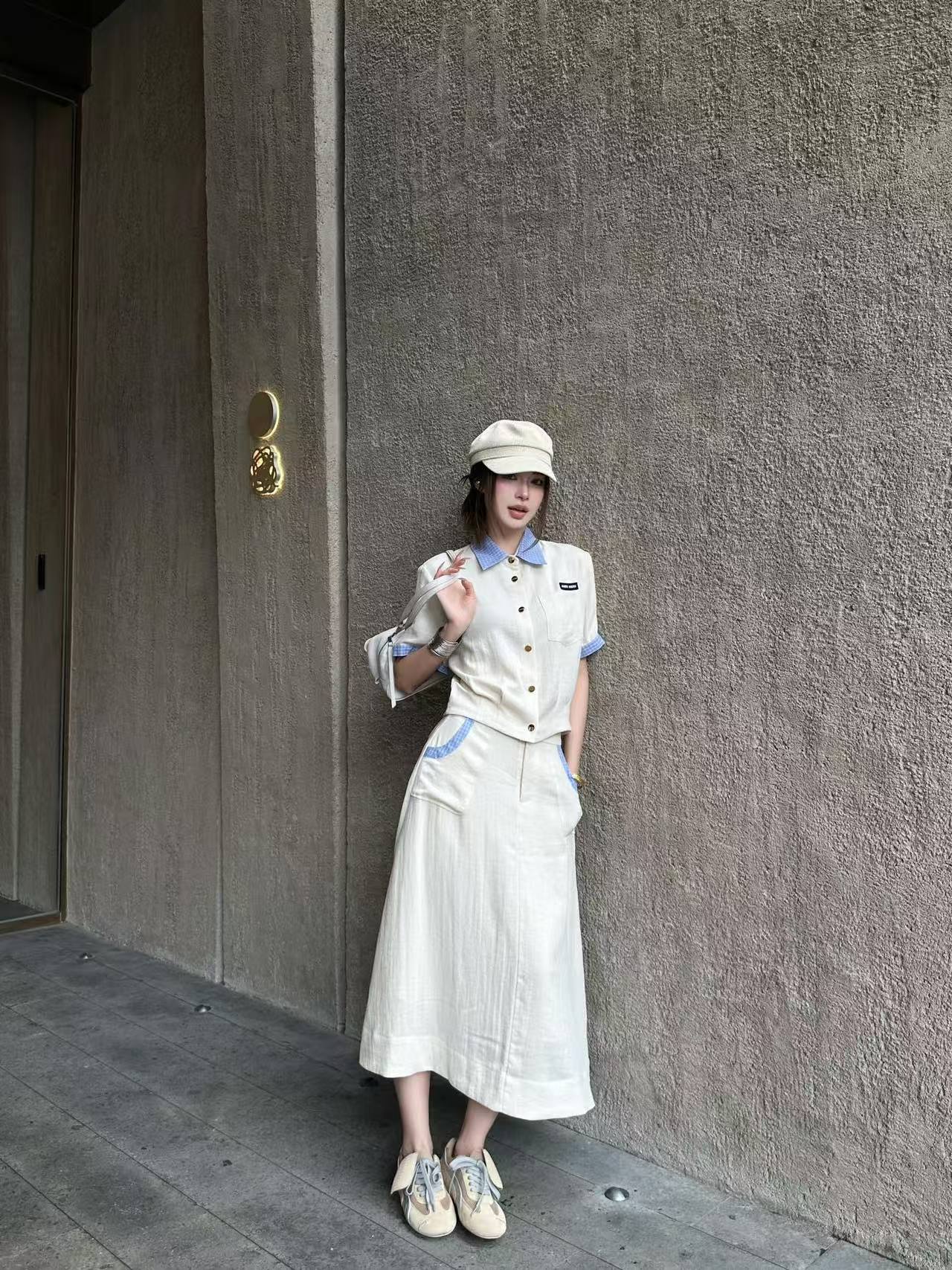 M1UM1U 高品質シャツ＆スカート 2点セット【50％割引+送料無料】