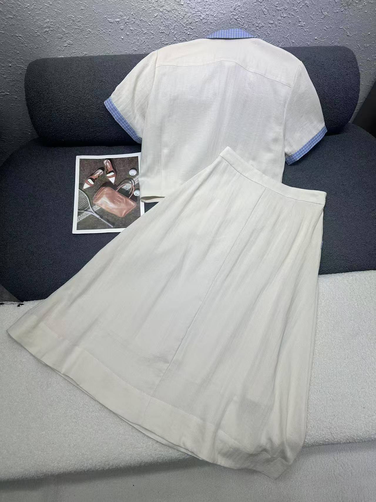 M1UM1U 高品質シャツ＆スカート 2点セット【50％割引+送料無料】