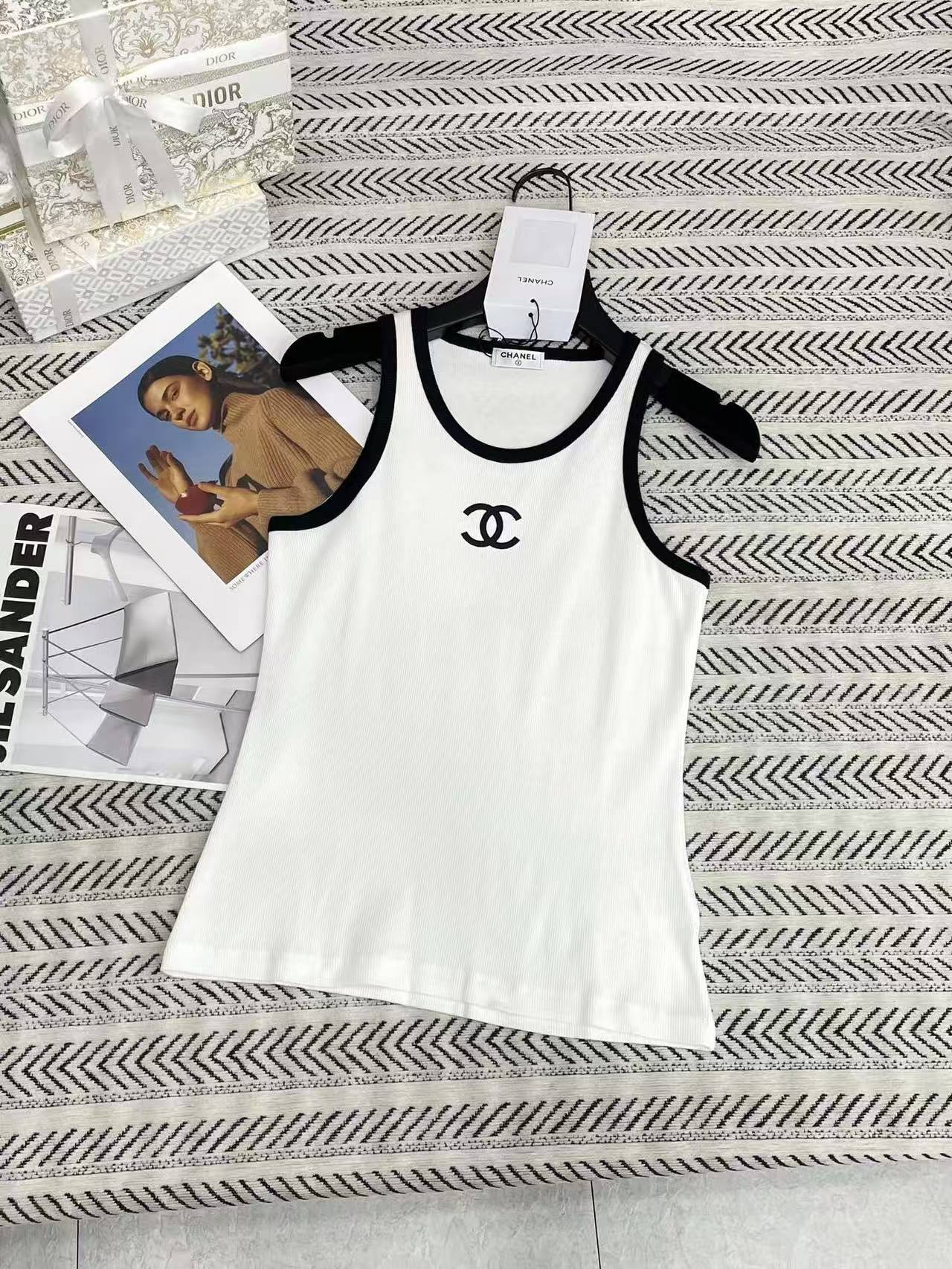 CHANE1 シンプルダブルCベスト【50％割引+送料無料】