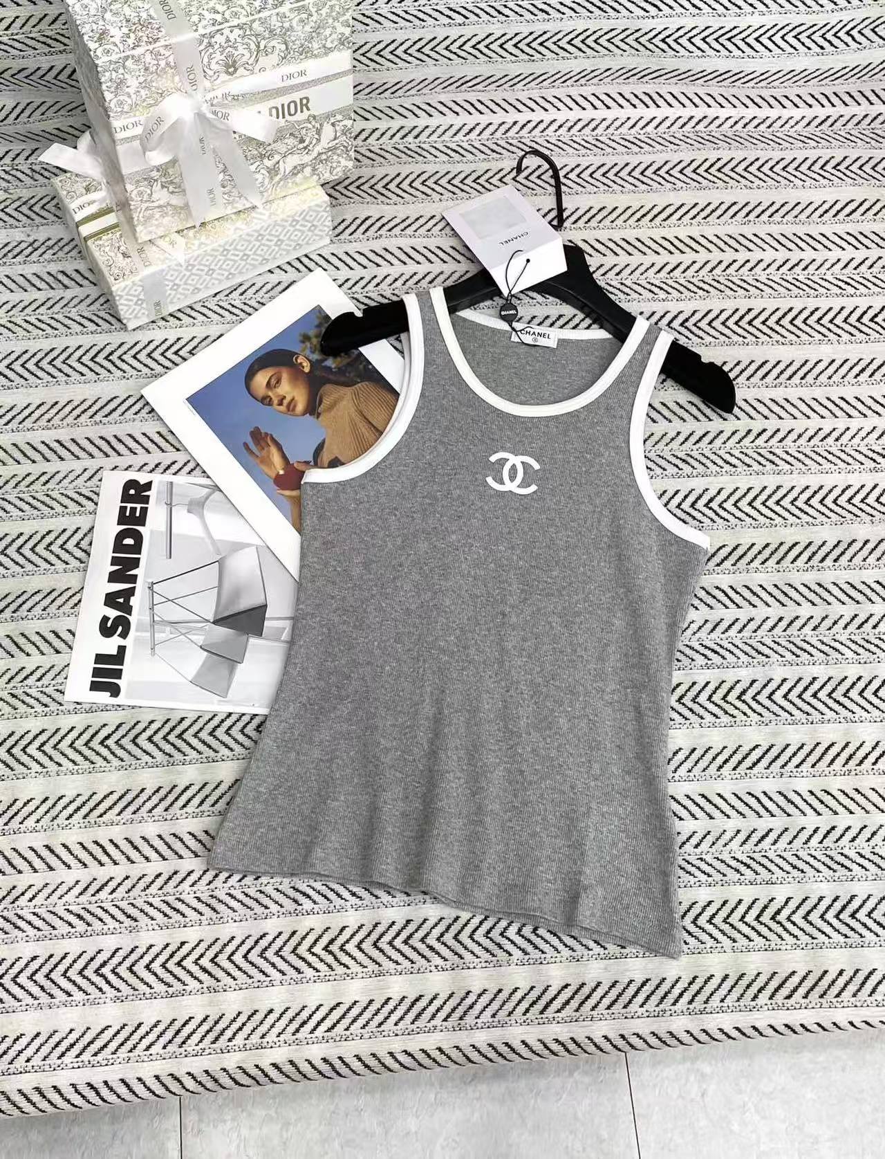 CHANE1 シンプルダブルCベスト【50％割引+送料無料】